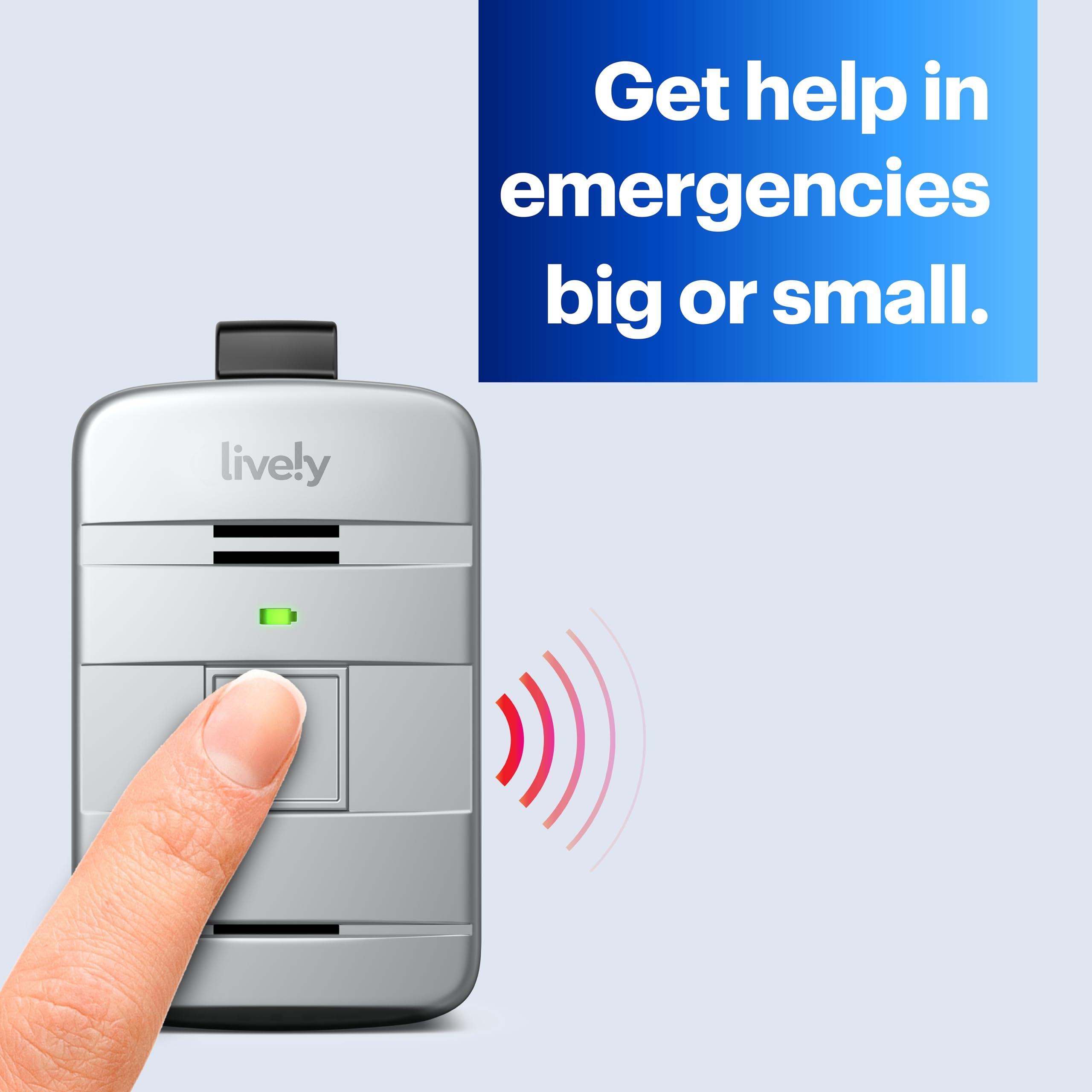 LIVELY Lively Mobile Plus All-in-One Medical Alert Device - Must Be Activated Through Lively - Simple Alert System for Seniors - Medical Alert Device