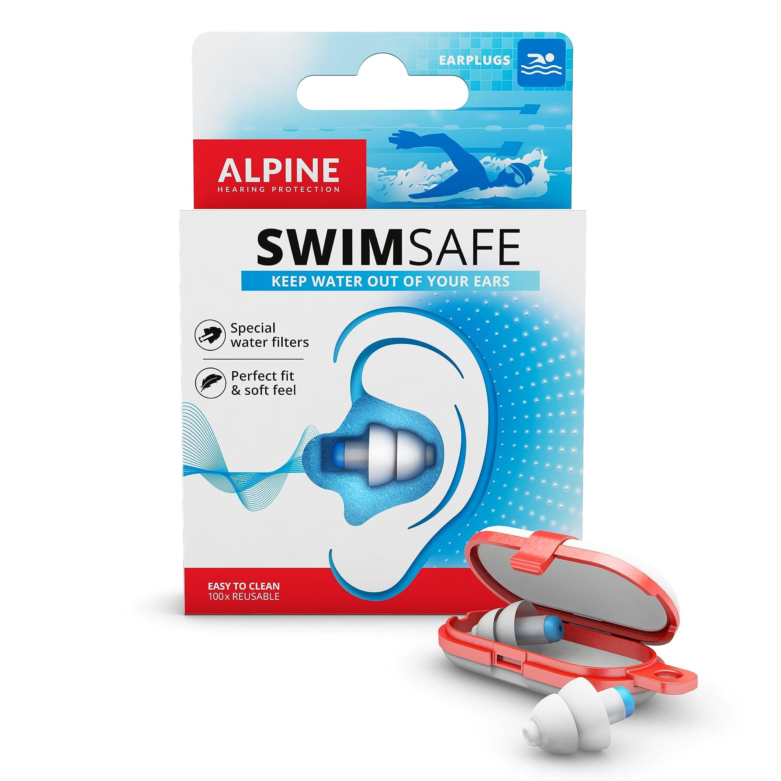Alpine Hearing Protection Alpine SwimSafe - Ear Plugs for Swimming - Ear Protection Against Water - Comfortable Waterproof Earplugs with Filter - Hyopoallergenic & Sustainable