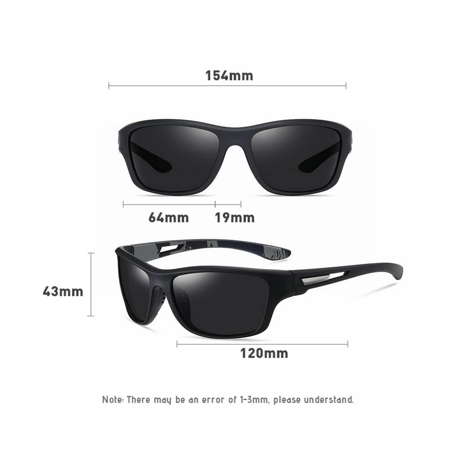 willochra willochra Full lens Polarized Reading Sunglasses Readers For Men Women Ultralight Wrap Around Sport Driving Anti-Fatigue Goggles (black, 3.5, multiplier_x)