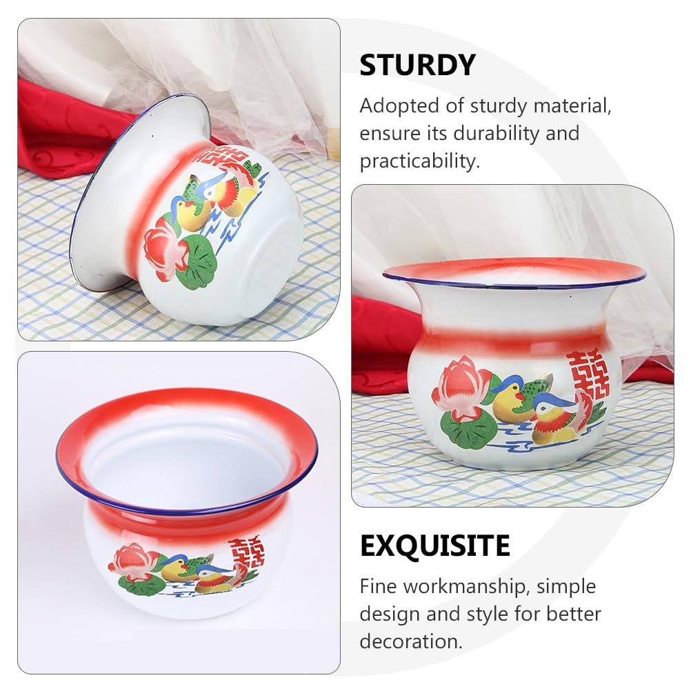 INOOMP INOOMP 1pc Spittoon Seat Urinal Night Time Pee Pot Portable Urinals Pee Bucket Urinal Bottle Urinal Cup Travel Urinal for Kids Adult Urine Pot Enamel Chew Indoor Basin Child