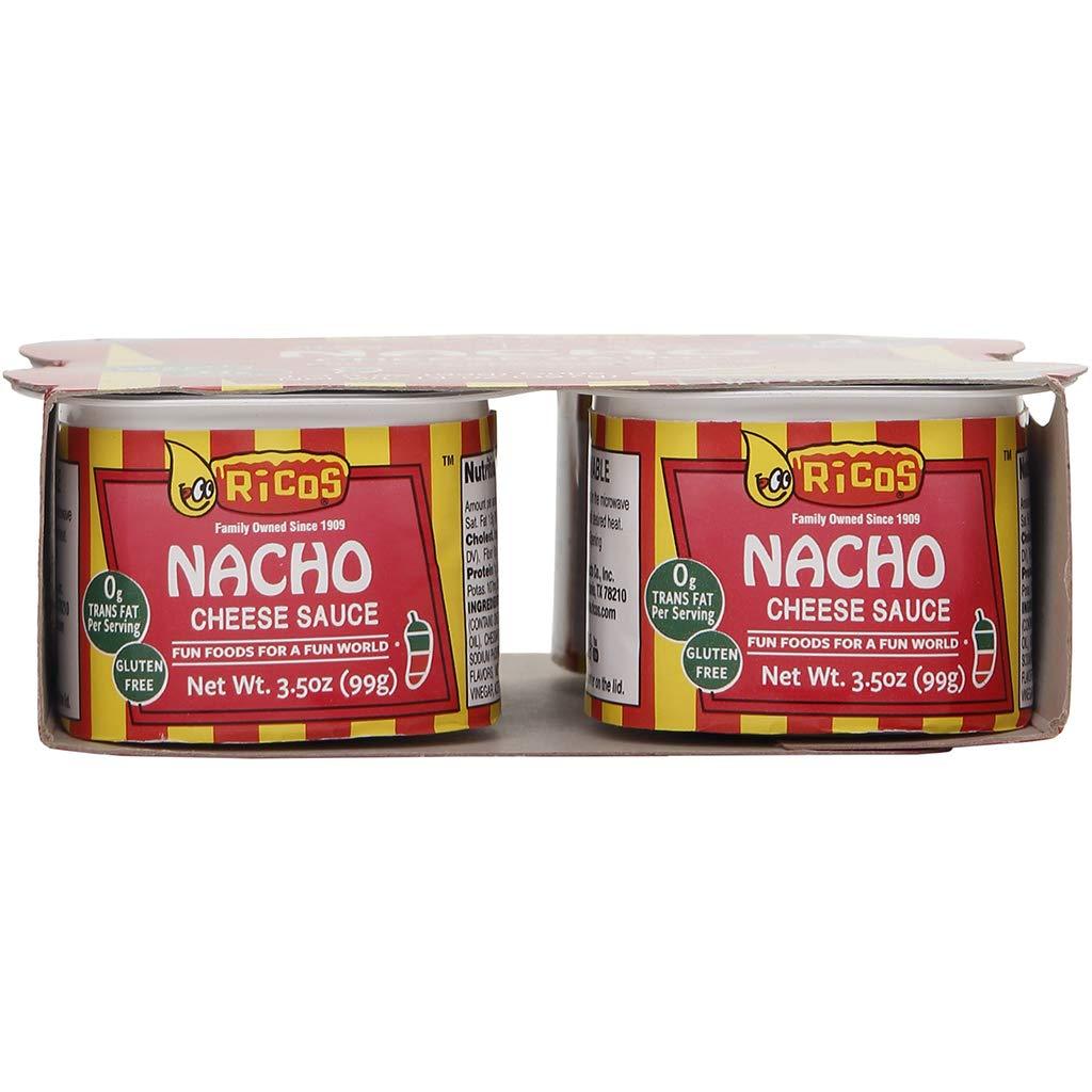 Ricos Ricos Nacho Cheese Sauce Portion Cup - (4-pack) 3.5oz Cups - Case - 12 Pack