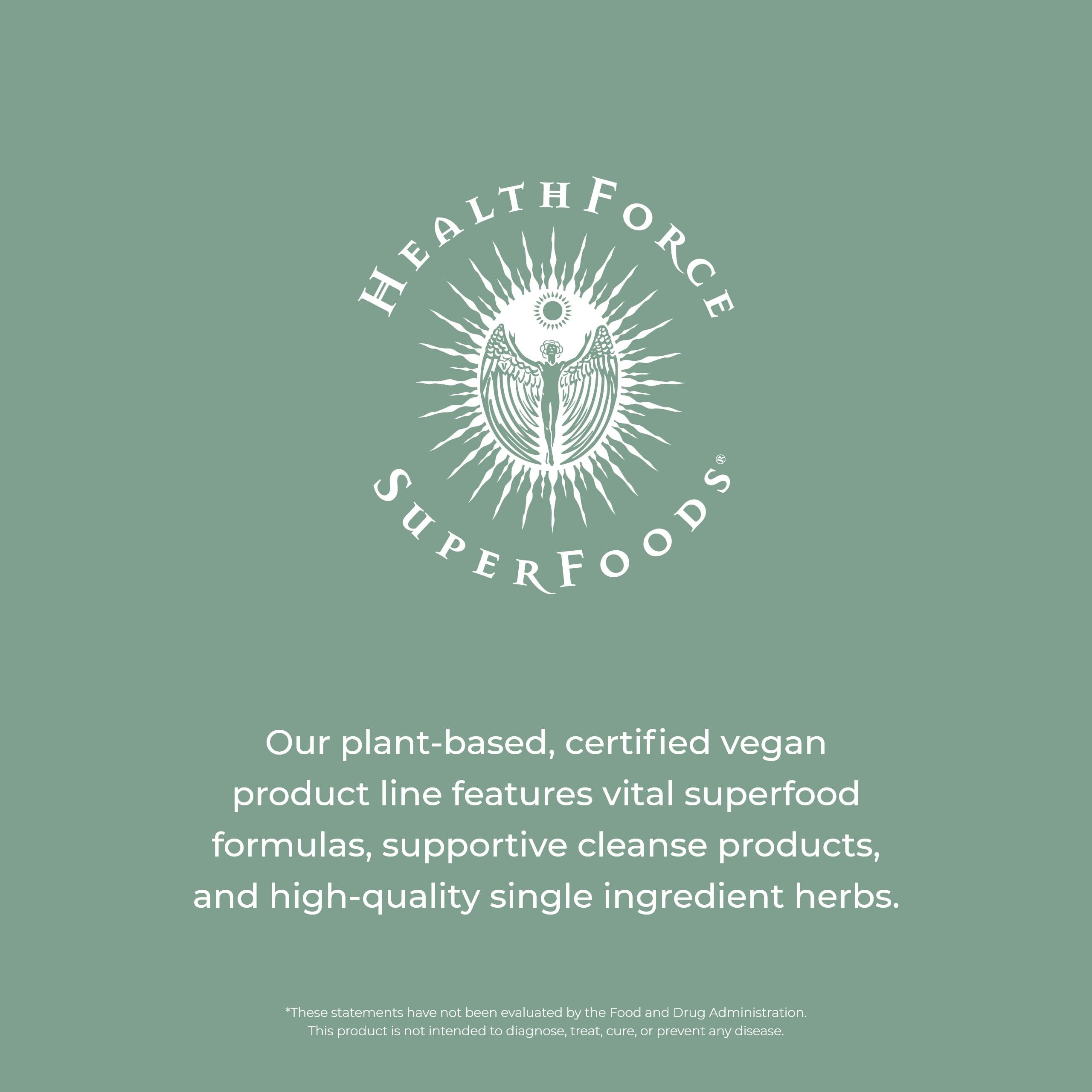 HEALTHFORCE SUPERFOODS HealthForce SuperFoods Vitamineral Green - Mineral Supplement for Immune & Thyroid Support - Green Powder Supplement with Ingredients from The Land - Gluten-Free & Vegan - 120 Capsules
