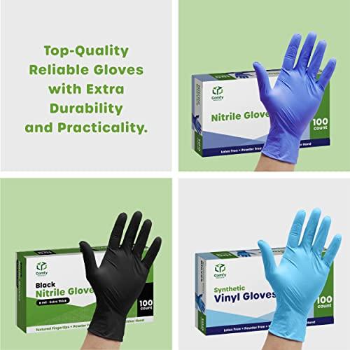 Comfy Package Comfy Package [200 Pack] Clear Powder Free Vinyl Disposable Plastic Gloves - Small