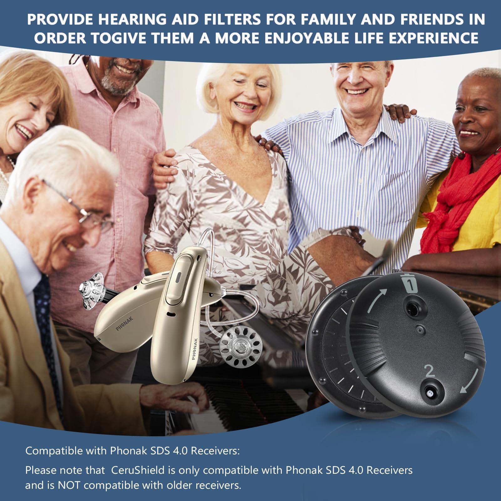 Audisaisi Cerushield Disk v2.0 098-0445 for phonak, Phonak Hearing Aid Accessories Wax Filters, Hearing aid wax guards, Phonak wax guard- Improve Sound Performance,1 pack/8 pcs