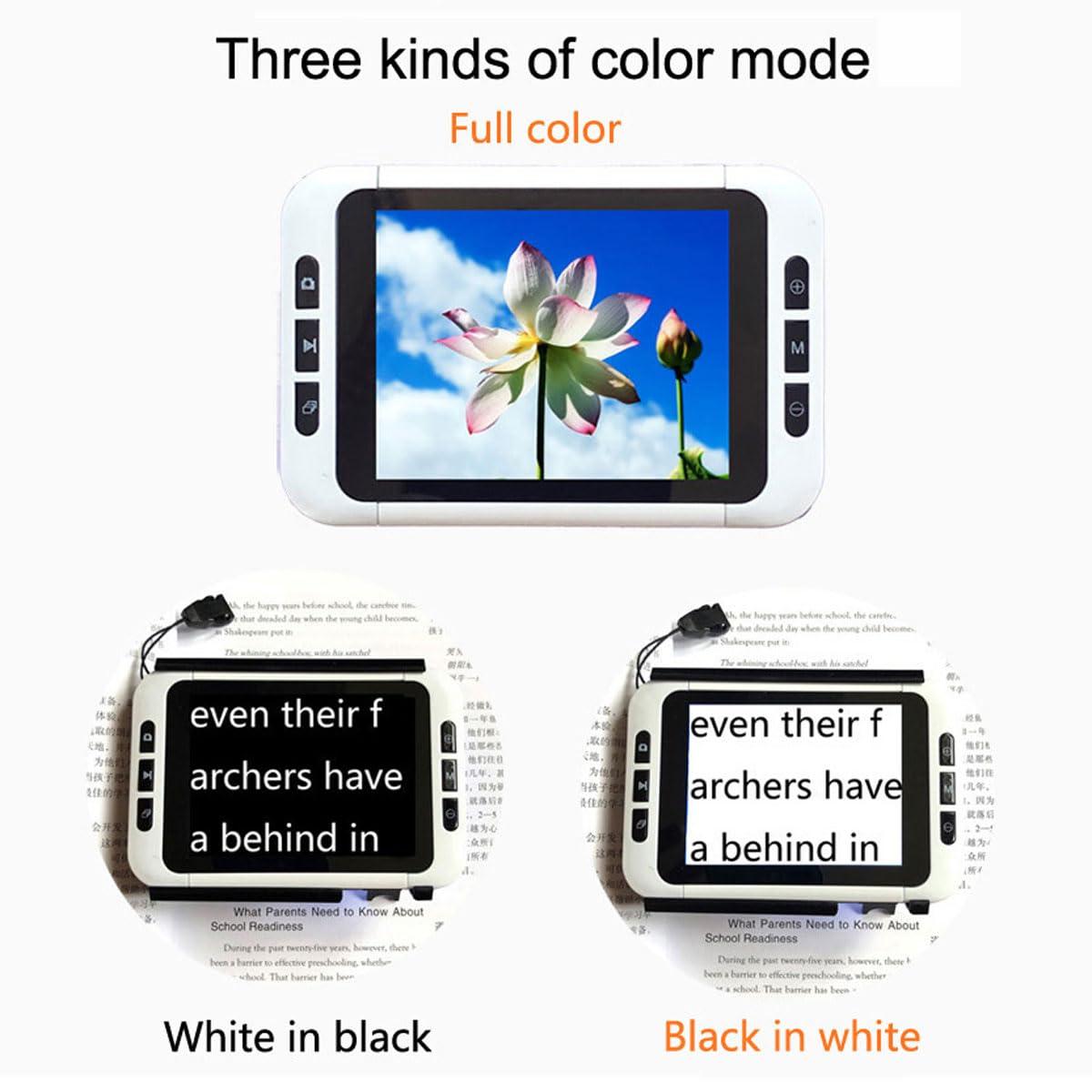 BDJSN BDJSN Portable Electronic Vision Aid, 3.5inch Magnifying Glass, 32x Handheld Large Screen Digital Vision Aid, Can Take Pictures and Connect to TV for The Elderly and Visually Impaired for Reading