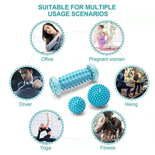 NEBULIZER MACHINE EACO Foot Massage Roller Spiky Ball for Plantar Fasciitis Relief, Trigger Point Muscle Roller in Different Degrees of Hardness for Foot Back Leg Hand PLA Relax
