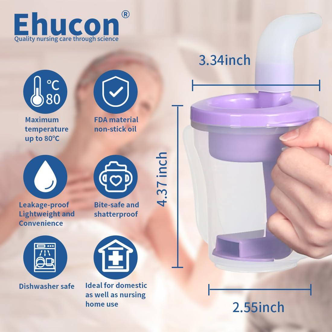 Ehucon Ehucon Dysphagia Regulating Drinking Cup for Swallowing and Disorders People,Dispenses 5cc or 10cc of Liquid Each Time,No Thickener is Used.Helps to Prevent Choking