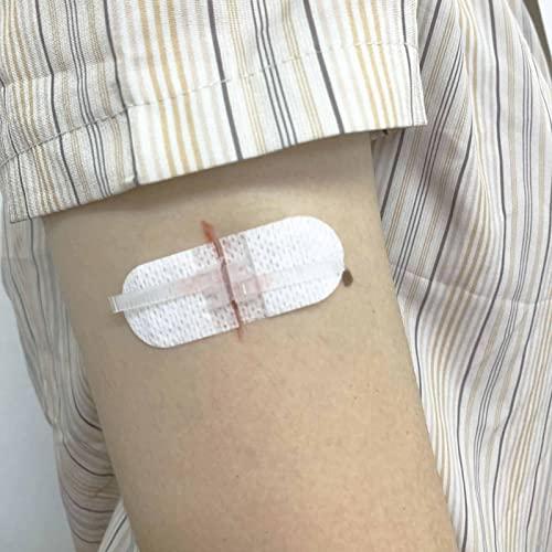 Mediss Emergency Wound Closures Adhesive Bandages, Zip Stitch Stickers for Camping, Survival & Household Gear, 3 Pcs (45*10mm, White)