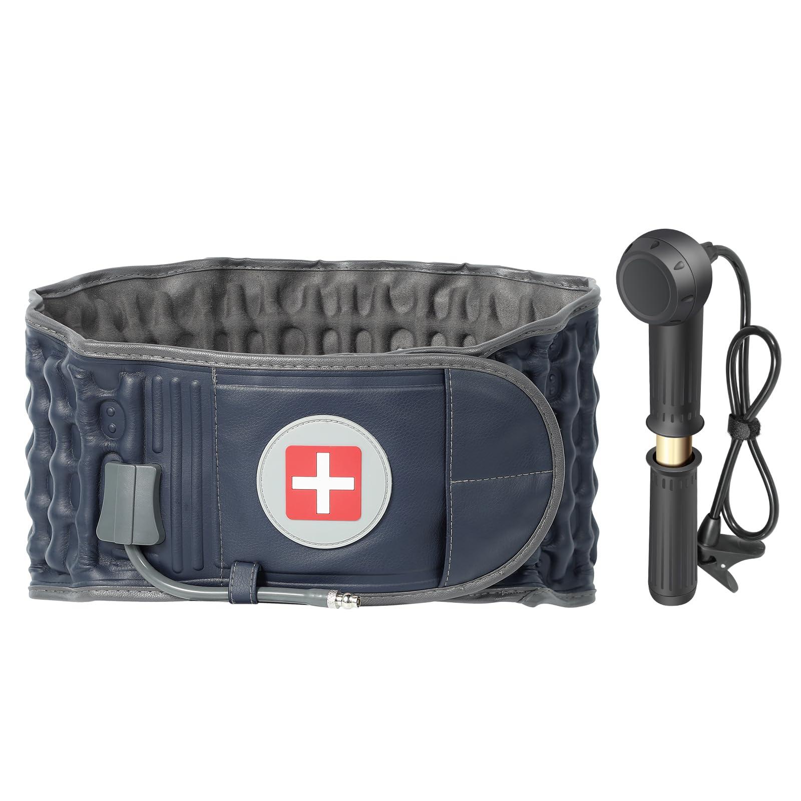 Oramuon Oramuon Decompression Belt for Lower Back Pain Relief and Lumbar Support, Spinal Decompression Belt for Woman and Men, One Size Fits 29-49 inches Waist, Decompression Back Brace for Sciatica (Blue)