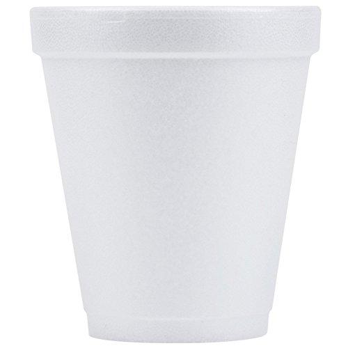 DART Dart 8J8 Foam Drink Cups, 8oz, White, 25/Bag, 40 Bags/Carton