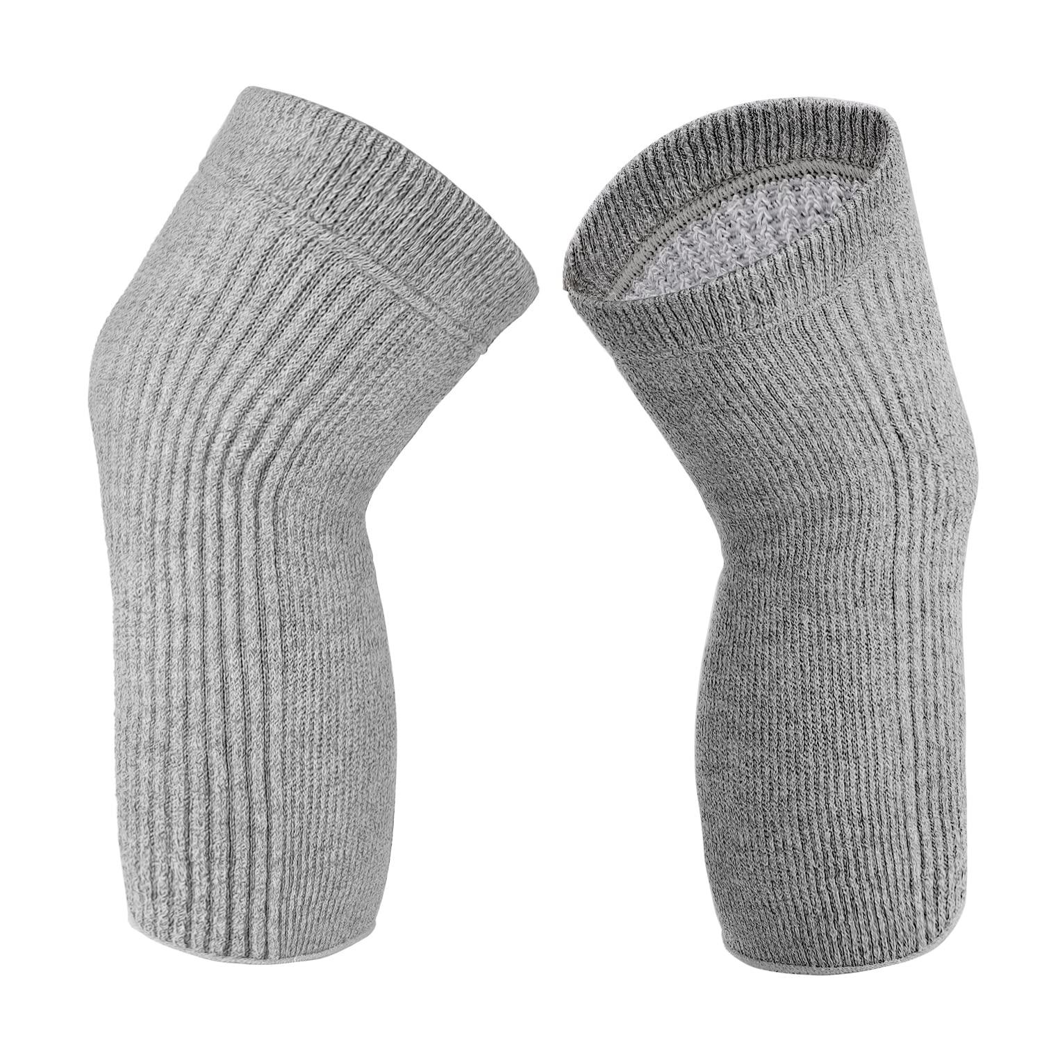 SENIOR ICARE SENIOR ICARE Elastic Cotton Knee Warmers, Knee Sleeves for Men and Women - Circulation Support and Joint Pain Relief, Arthritis Aid, One Pair, Made in Japan