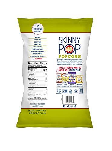 SkinnyPop SkinnyPop Original Popcorn, Gluten Free, Vegan Popcorn, Non-GMO, Healthy Popcorn Snacks, Skinny Pop 6.7oz Party Sized Bags (6 Count)