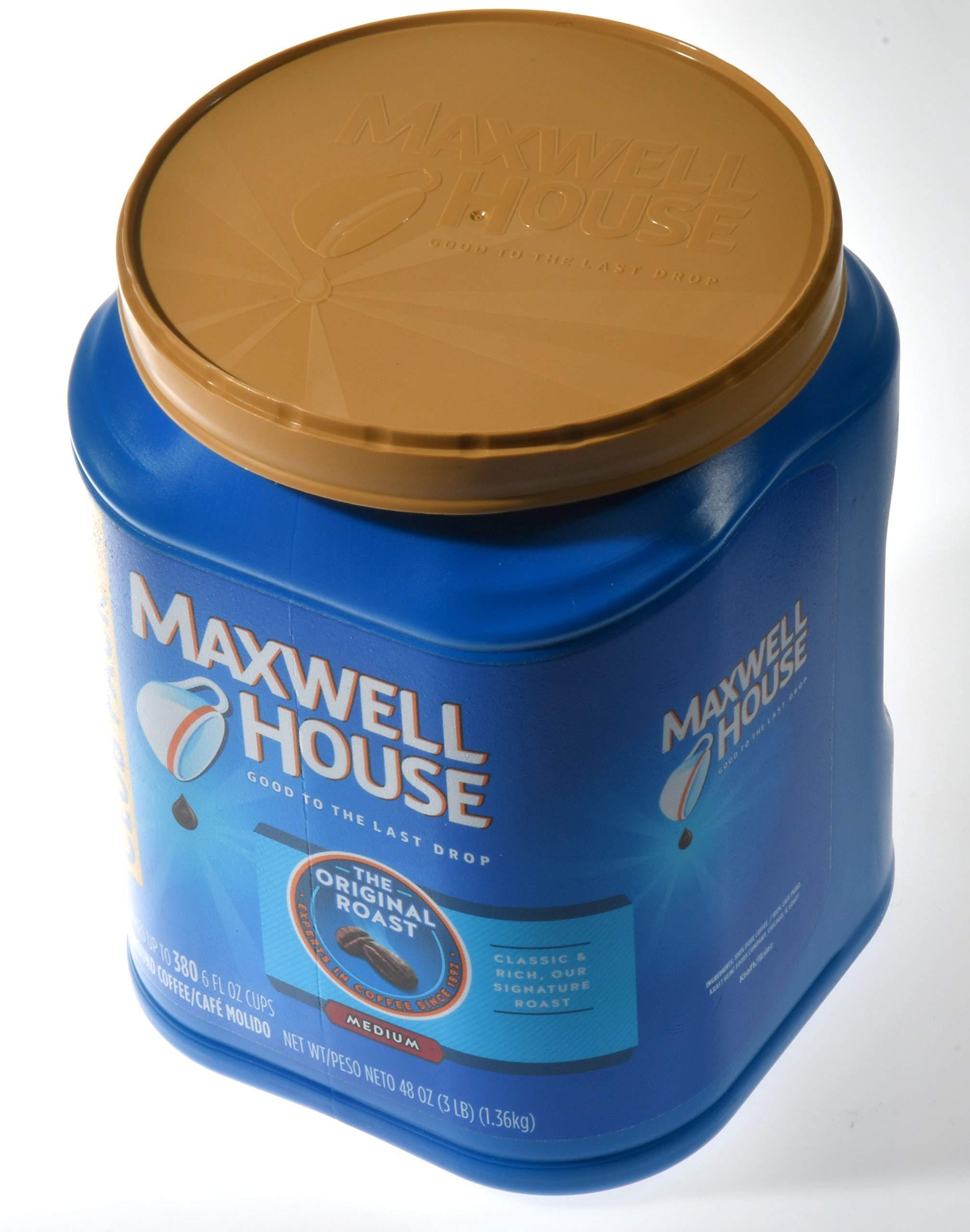 MAXWELL HOUSE MAXWELL HOUSE The Original Roast Ground Coffee, Medium Classic and Rich Our Signature Club Pack, up to 380, 48 Oz