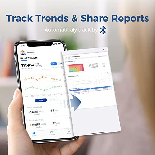 Checkme Checkme BP2A Blood Pressure Monitor for Home Use Upper Arm - Bluetooth BP Machine Cuff, Accurate Digital Readings in 30 Seconds, Unlimited Data Stored in App for iOS & Android, FSA/HSA Eligible