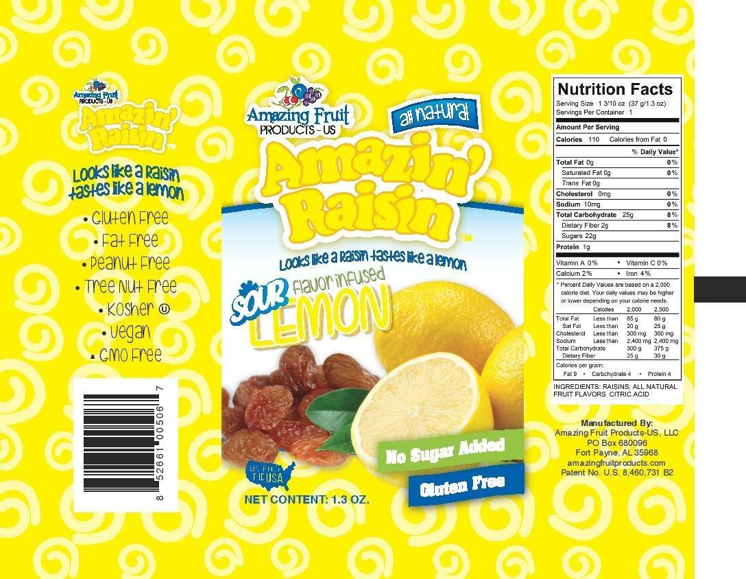 Amazin Raisin Amazin\' Raisin Flavor Infused Raisins 1.3-ounce Bags (Pack of 24) (Sour Lemon)