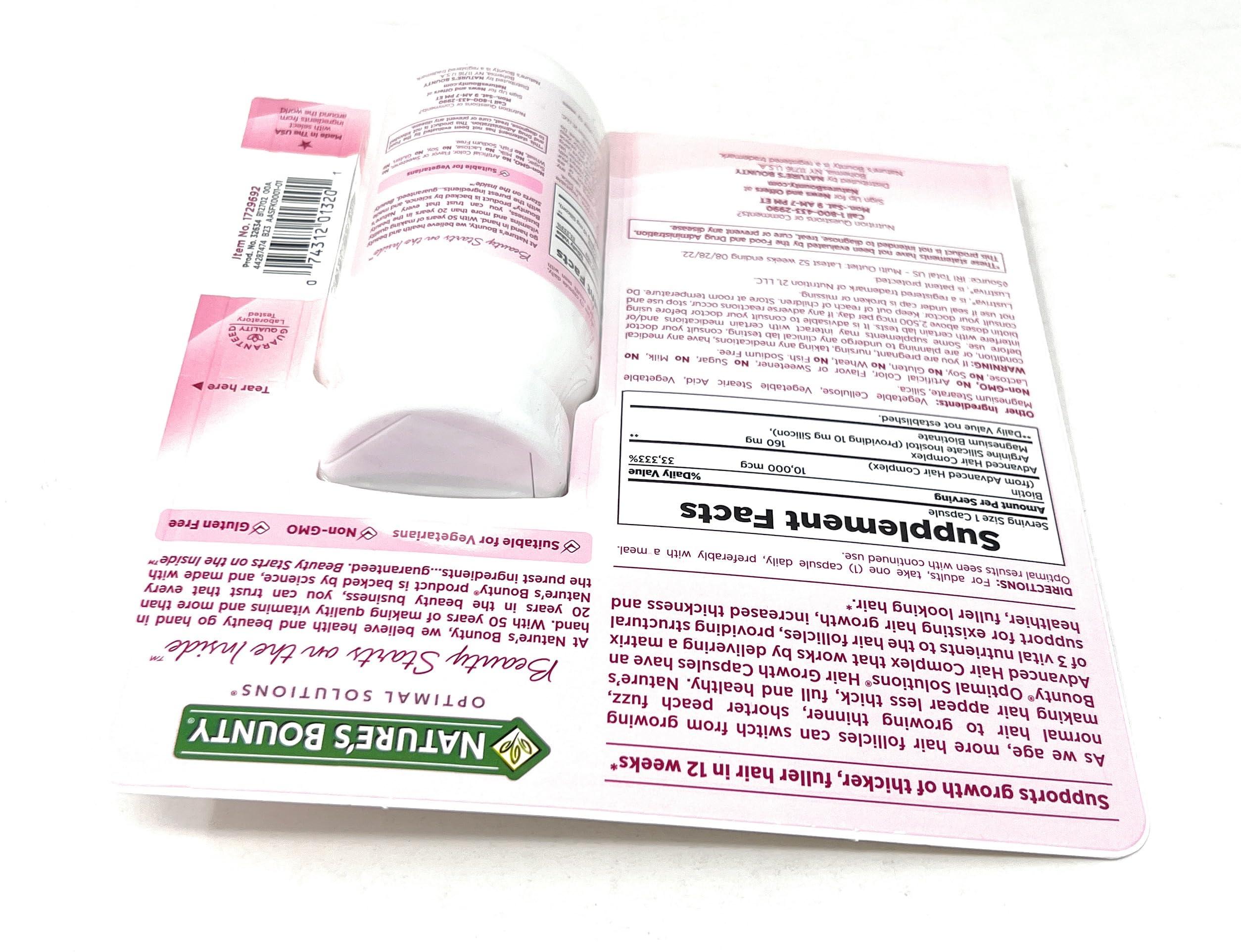 Nature\'s Bounty Nature\'s Bounty Hair Growth Supplement, 1 Per Day, Clinically Shown to Support Thicker, Fuller Hair, with Biotin, Silicon & Arginine, 90 Capsules