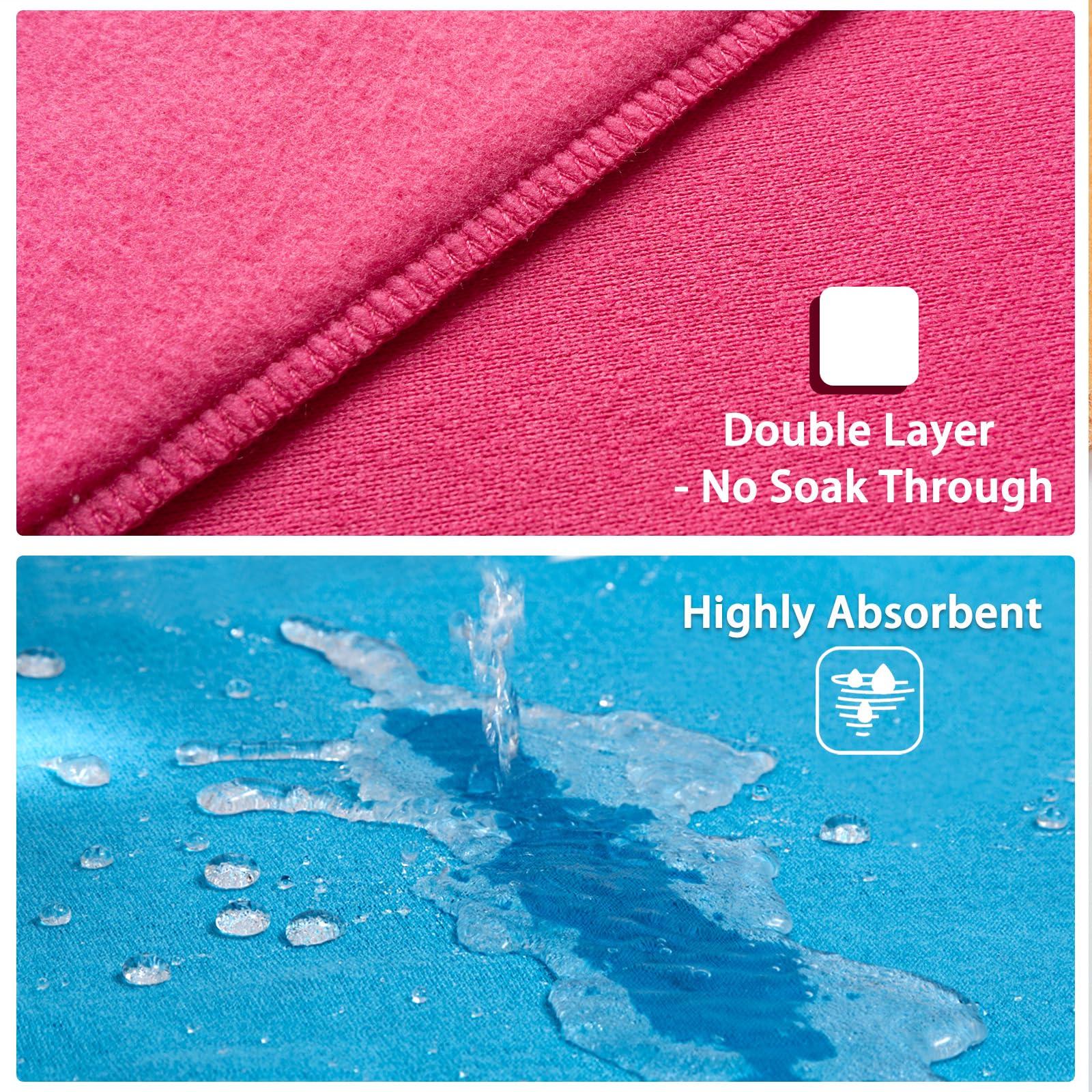 BozenTek Adult Drool Bib for Special Needs, 3 Pk Soft Absorbent Large Bandana Bibs Set for Kids 4+, Men Women, Teens & Adults, Special need bibs for Teens, Washable adult drool bibs