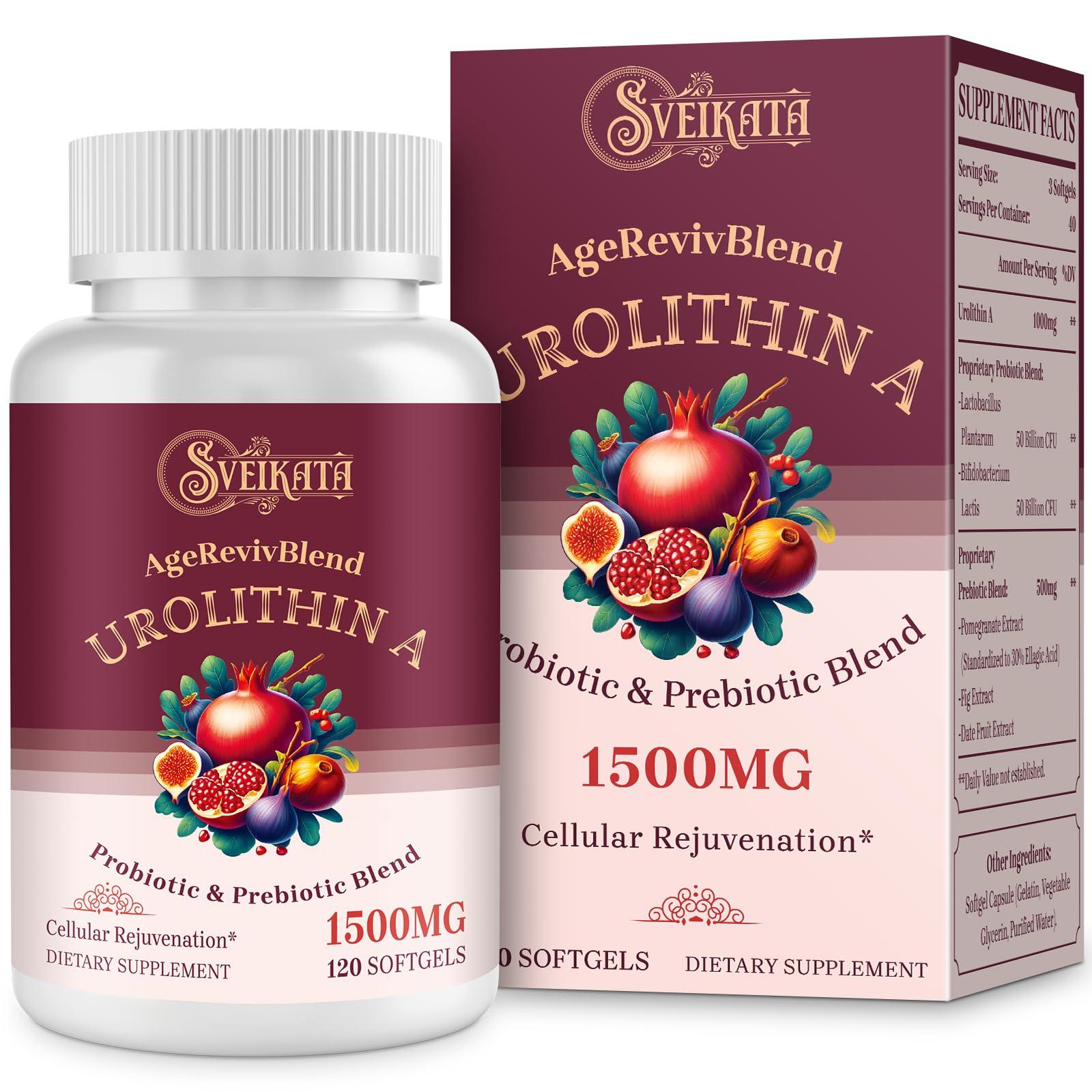Sveikata Sveikata Urolithin A Supplement 1500mg, 120 Softgels