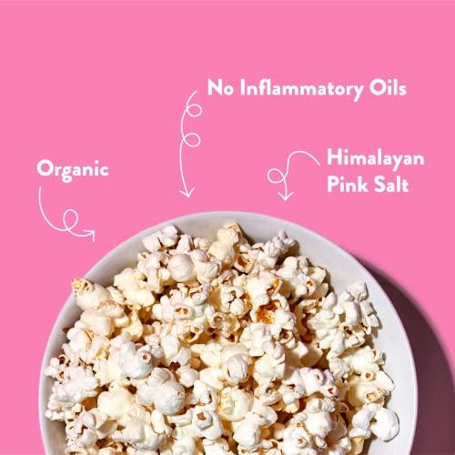 Lesserevil LesserEvil Himalayan Pink Salt Organic Popcorn, No Artificial Ingredients, Coconut Oil, Pack of 12, 0.88 oz Bags