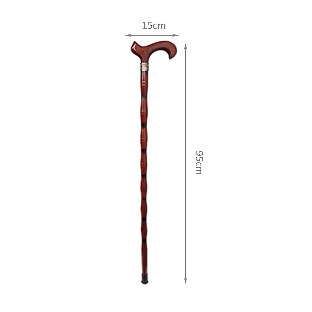 NUBAOzy Solid Wood Walking Cane Seniors, Solid Wood, Crutches, Wooden Canes, Wood Cane, Gift For The Elderly, Walker, Wooden, Abduction, Light, Walking Stick, Walking Stick, Wine Red, 95cm*15cm Wood Canes