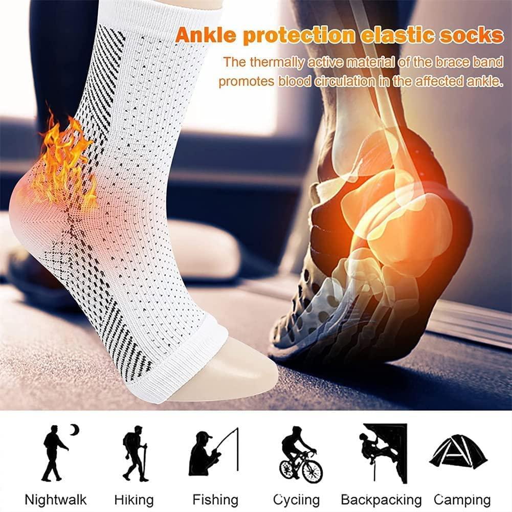 Generic Comprex Ankle Sleeves, 2 Pairs Comprex Ankle Sleeves To Wear To Sleep In, Comprex Ankle Sleeves Socks For Women Men Foot Sleeve Support Relief For Pain (2 Pairs White, XX-Large)