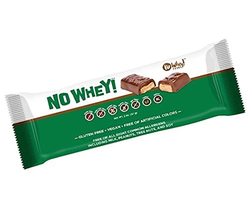 No Whey! Foods Vegan, Gluten Free, Nut Free | Chocolate Candy Nougat and Caramel Bars (3 Pack) | Dairy Free, Soy Free, Sesame Free | Allergy Friendly Snacks | No Whey Foods
