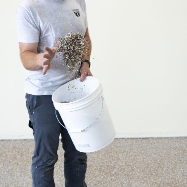 The Original Color Chips The Original Color Chips 1/4\" Decorative Floor Coating Flakes for Epoxy Flooring - Enhances Interior/Exterior Surfaces - for Garages, Basements, Showrooms - Premade Blends (5 Pounds, Cabin Fever)