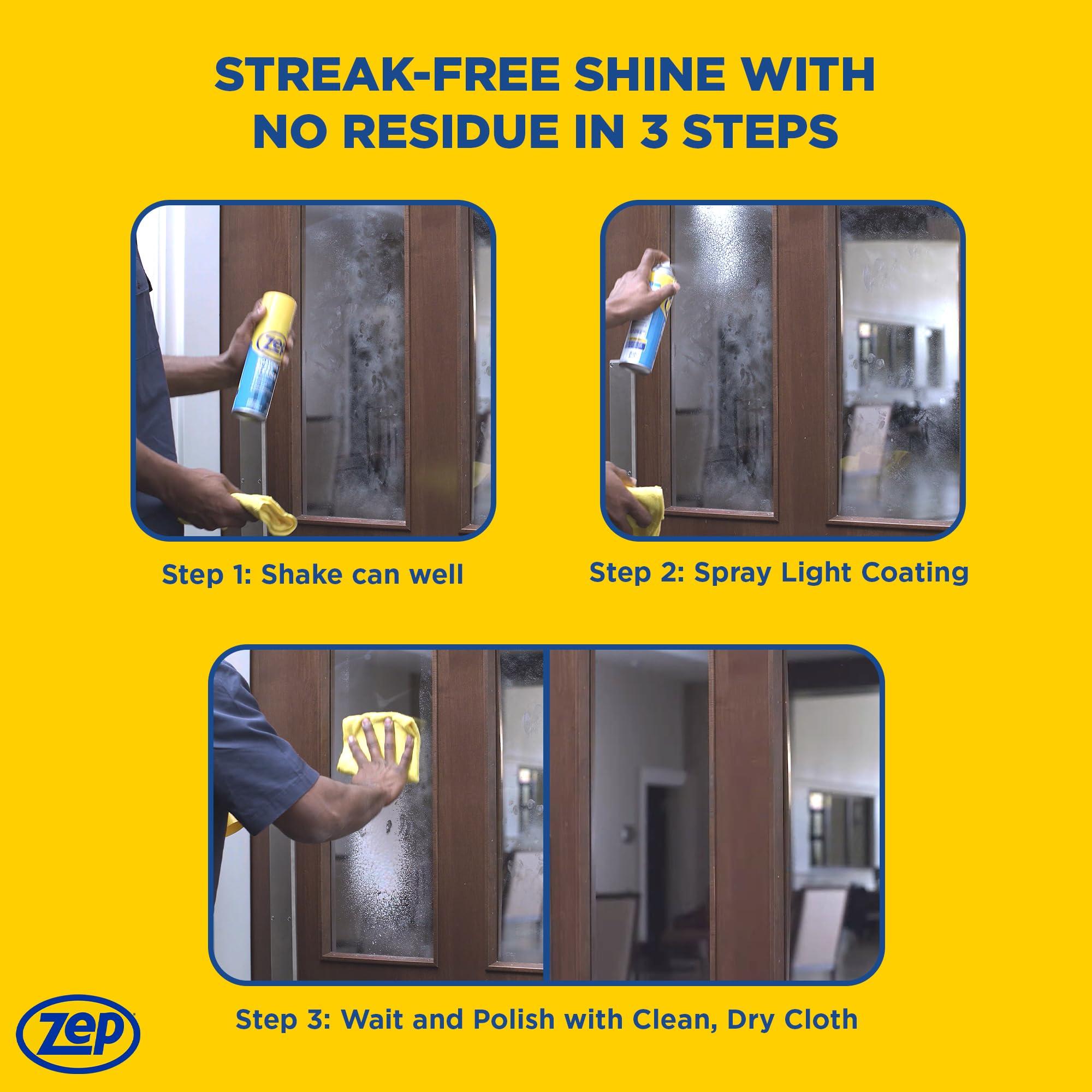Zep Zep Foaming Glass Cleaner - 19 oz (Case of 12) ZUFGC19 - Streak-Free Professional Grade Formula that Dissolves Dirt, Fingerprints and Grime on Glass, Mirrors, Windows and Plexiglas in Home, Business,