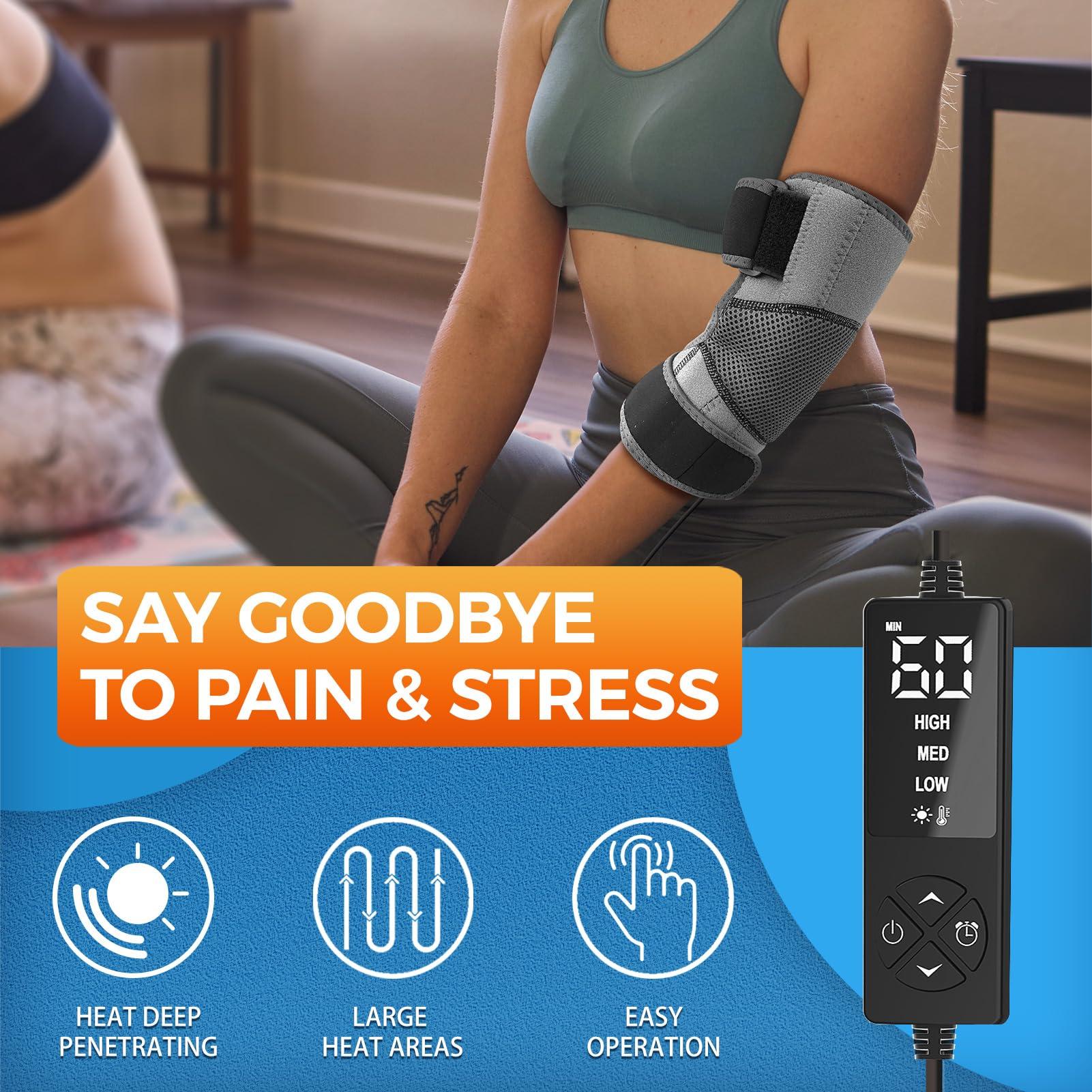 sticro sticro Elbow Heating Pad for Arm and Tennis Elbow, 3 Heat & 5 Timer Settings Heated Elbow Brace for Golfer Elbow and Cubital Tunnel Syndromes Relief