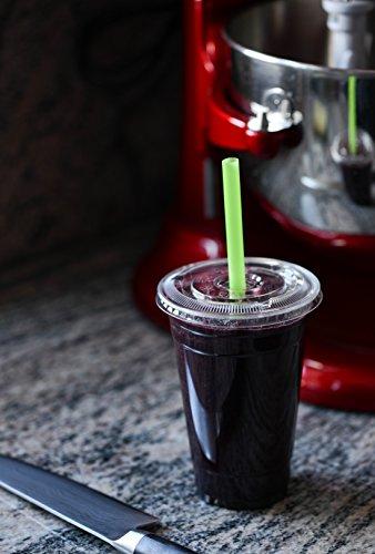 EcoQuality Individually Wrapped Jumbo Drinking Straws For Bubble Tea, Smoothies Extra Wide, Milkshakes, Slushies, Party Straws - Assorted Colors, Disposable Straws, Jumbo Long Straws (8 inch x 0.5 inch) (400)