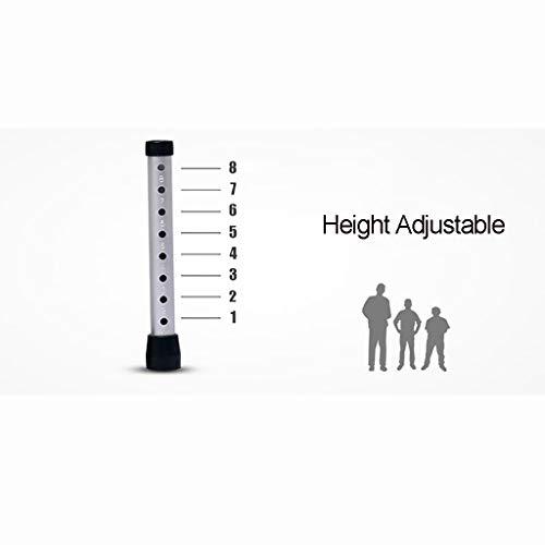 Lattice Walkers Aluminum Walker Frame, Portable Folding Adjustable Height Design with Handbrak/Seat Mobility Aid for Adult Disabled Elderly