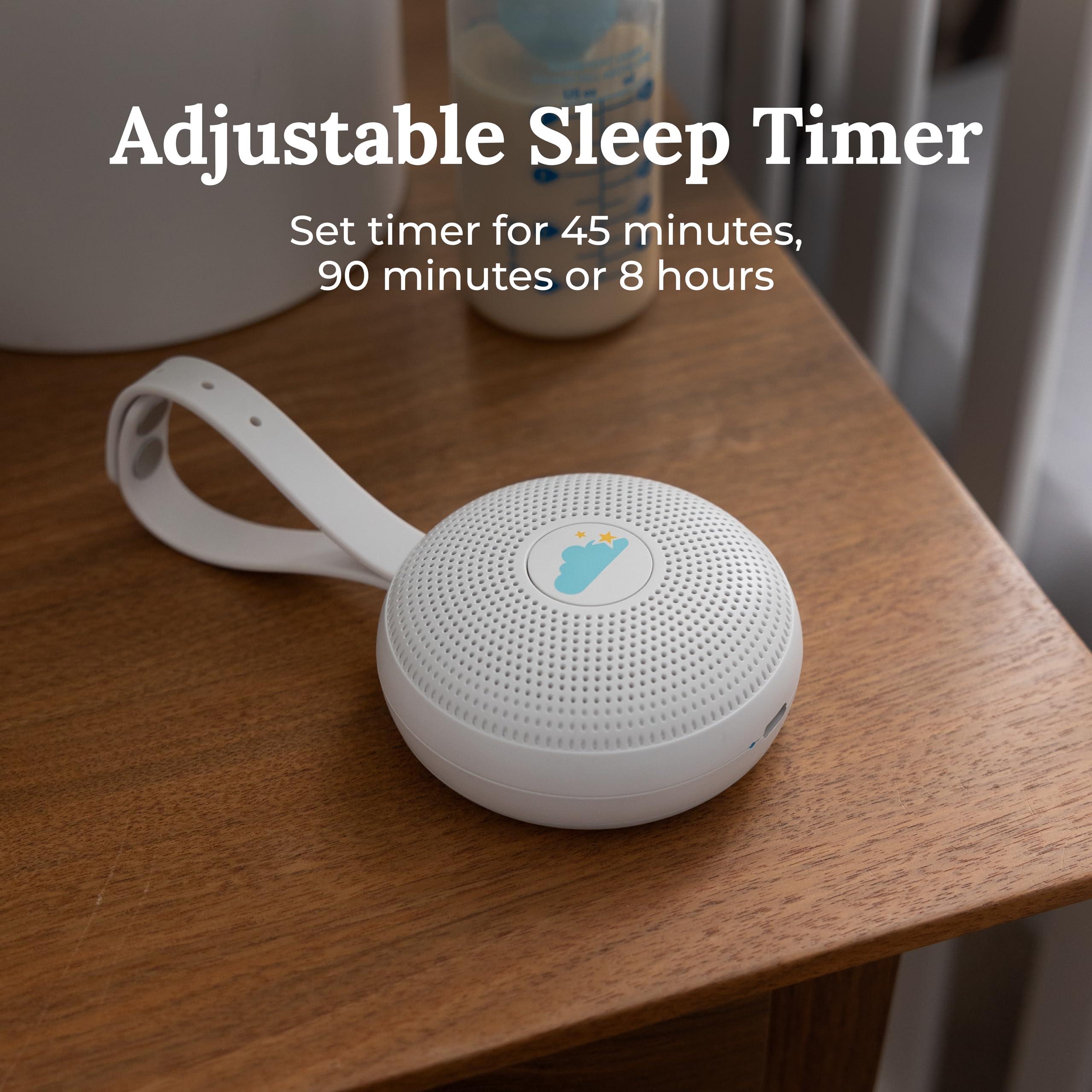 Marpac Yogasleep Hushh+ Portable White Noise Machine for Baby, 20 Soothing Natural Sounds, Wireless Charging & Speaker, Compact Size, Noise Canceling for Better Sleep, Privacy & Nursery Must Have