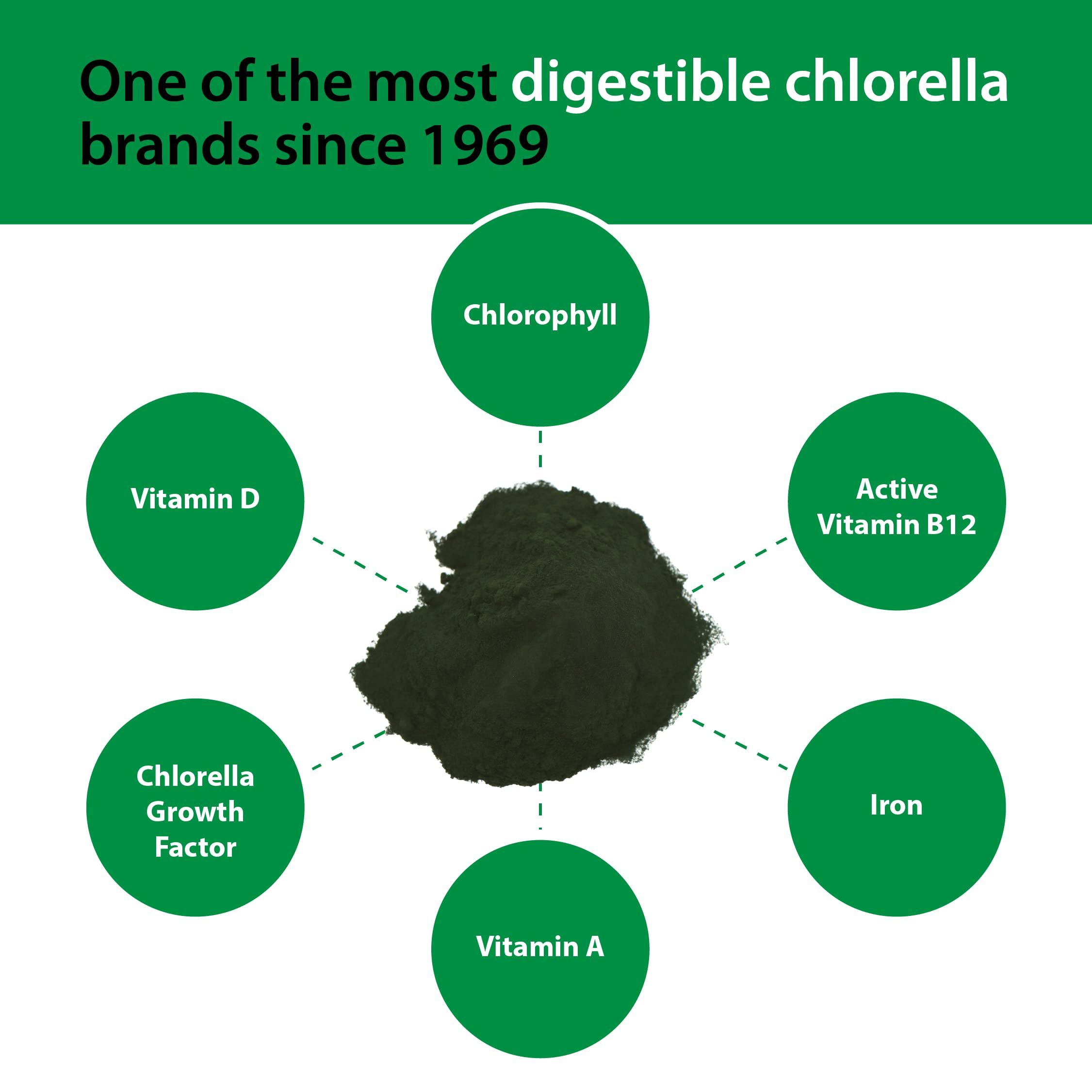Sun Chlorella Sun Chlorella Powder Green Algae Superfood Supplement Supports Whole Body Wellness Immune Defense, Gut Health & Natural Energy Boost - Chlorophyll, B12, Protein, Non-GMO - 30 Packets
