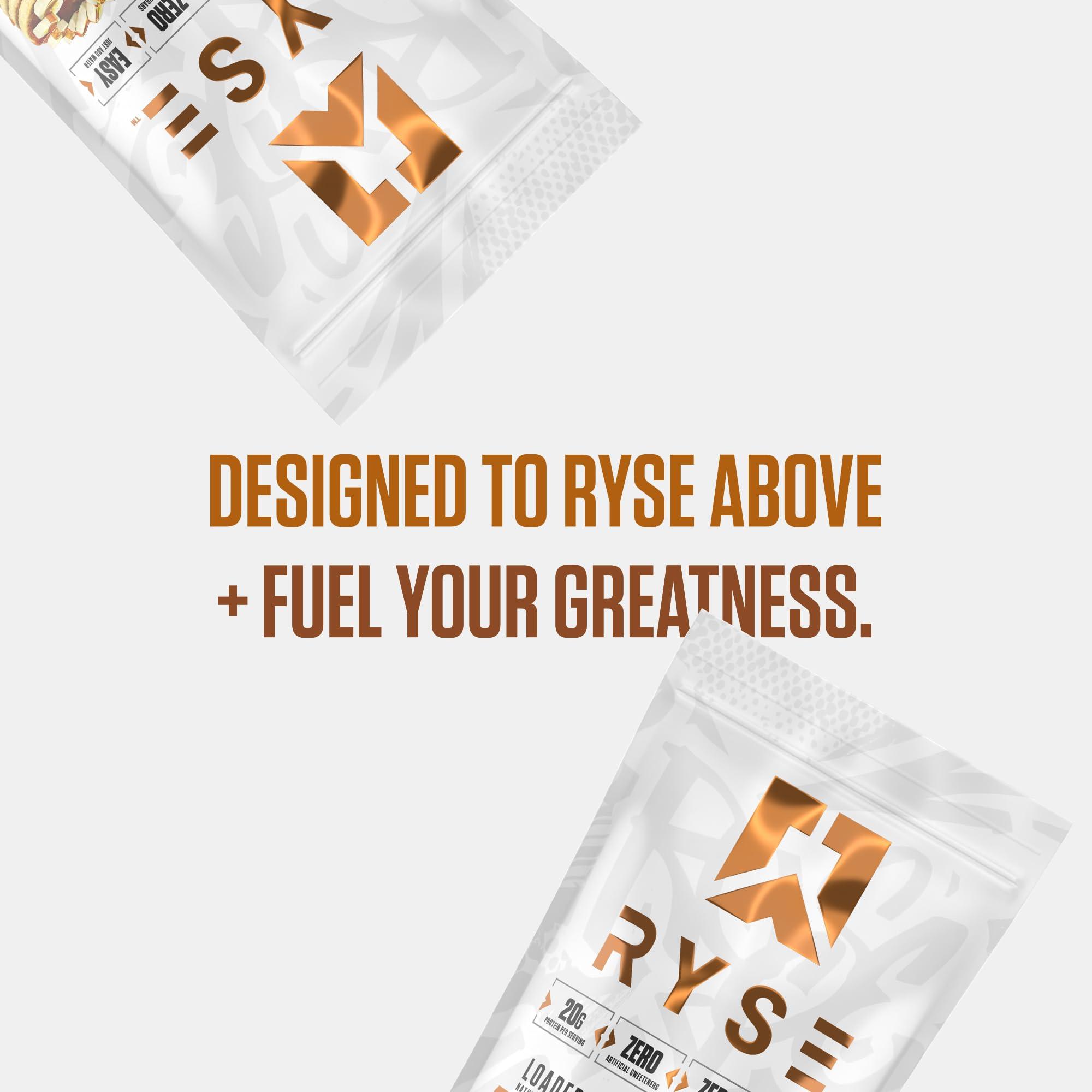 RYSE Up Supplements RYSE Loaded Protein Pancakes | Naturally Sweetened Protein Pancake Mix | Zero Added Sugars | 21g Protein & 3g Healthy MCTs | 6 Servings (Banana)