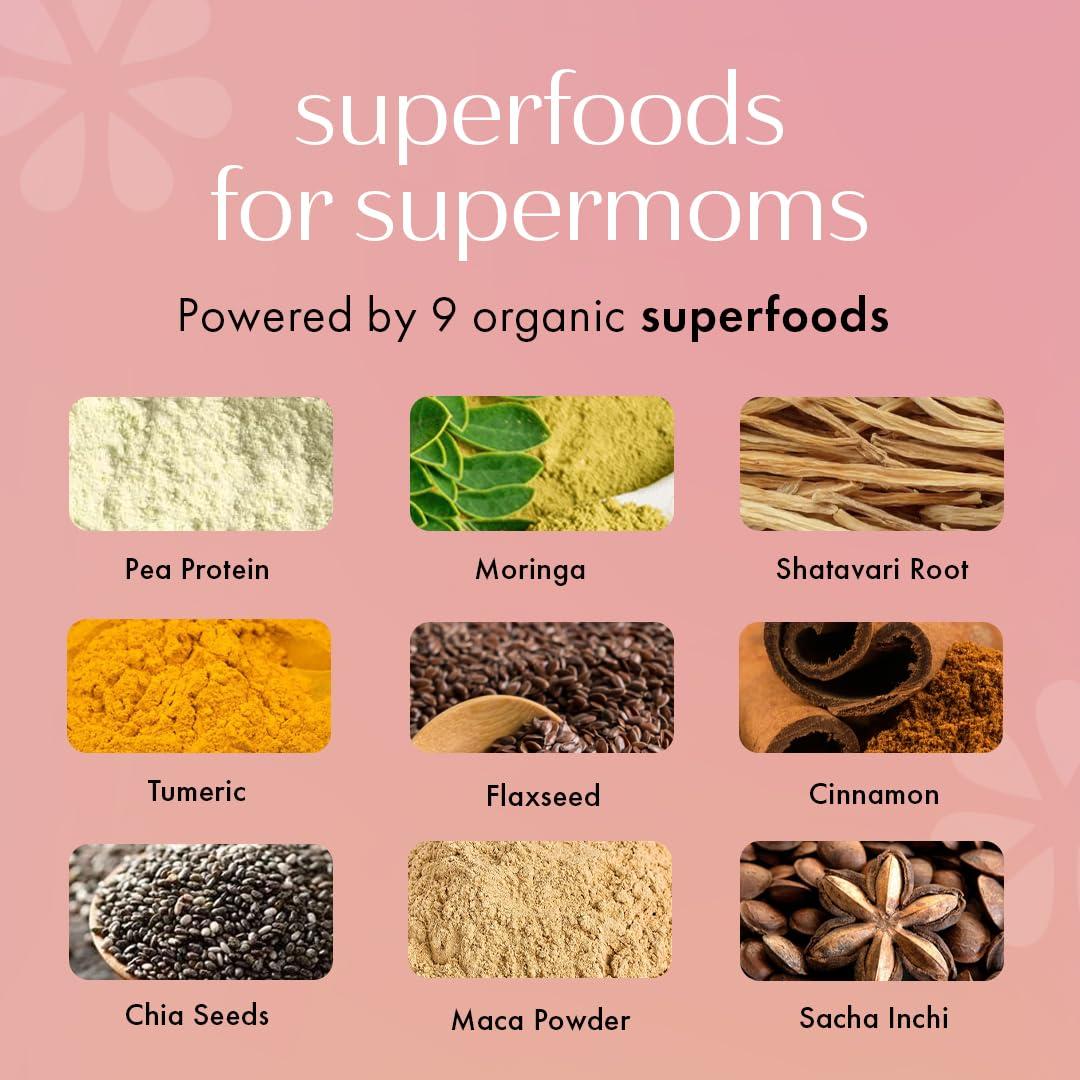 Boobie Brands Boobie Body Superfood Protein Meal Replacement Shake, Vanilla Chai Flavor | 19g Protein | Safe For Pregnancy, Lactation, & Motherhood | Organic, Vegan, Zero Sugar, 10 Single Serve Packets (1.02 oz each)