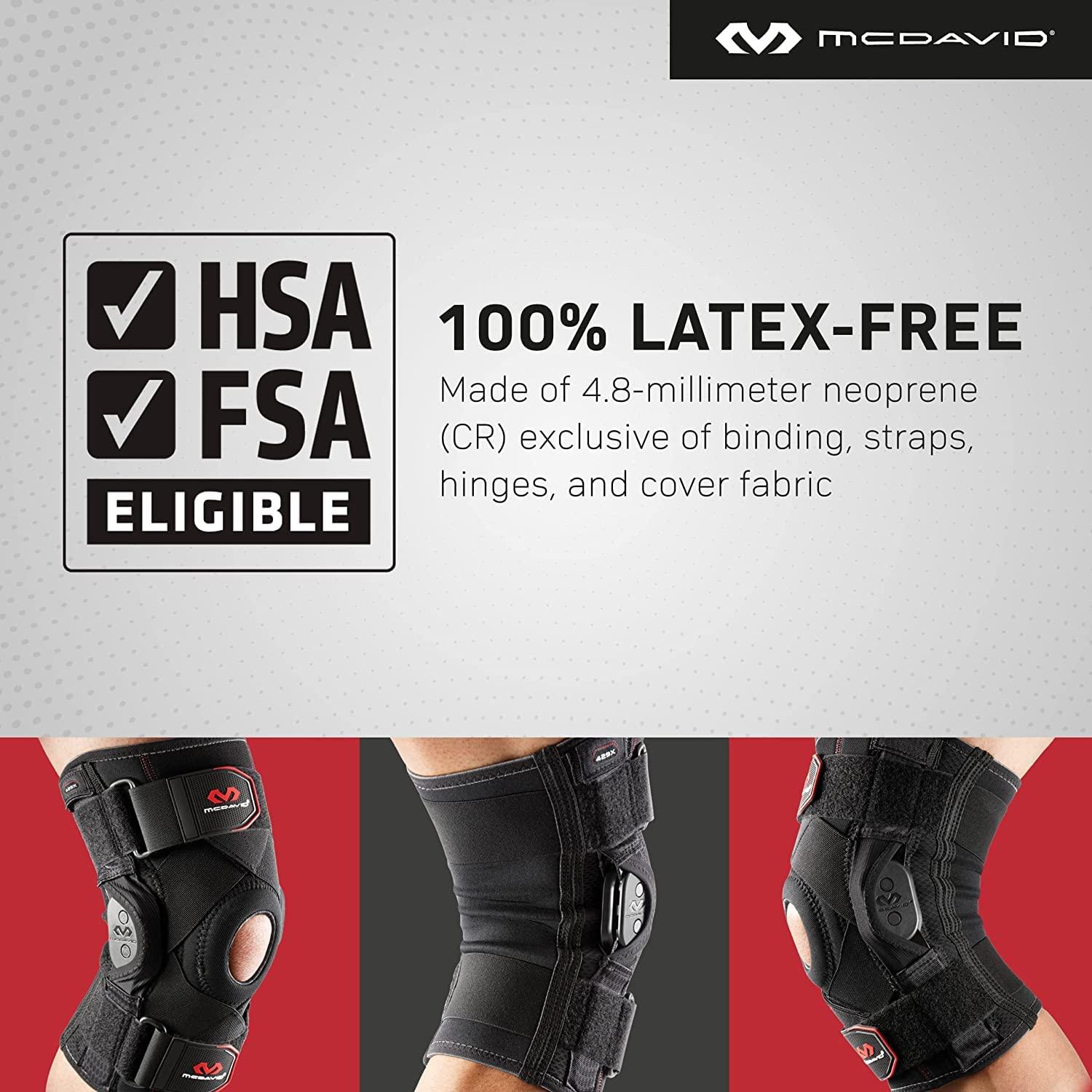 McDavid McDavid Hinged Knee Brace for Men and Women, Knee Brace with Side Stabilizers, Knee Compression Sleeves and Stability Straps for ACL, LCL, Arthritis, Tendonitis, MCL, Patella, Left and Right