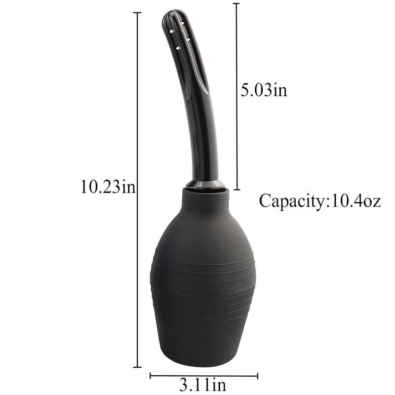 Lancsdom Lancsdom Anal Douche Enema Bulb Douche Enema Cleaner for Womens or Mens Health -for Colon Cleansing, Detox and Constipation (Black)