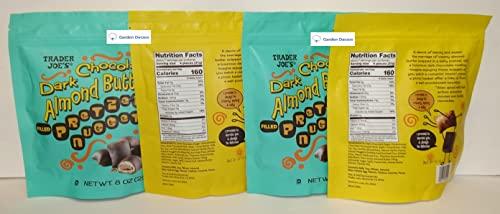 Trader Joe's2 Trader Joe's2 Dark Chocolate Almond Butter Filled Pretzel Nuggets 8oz 227g (Four Bags)