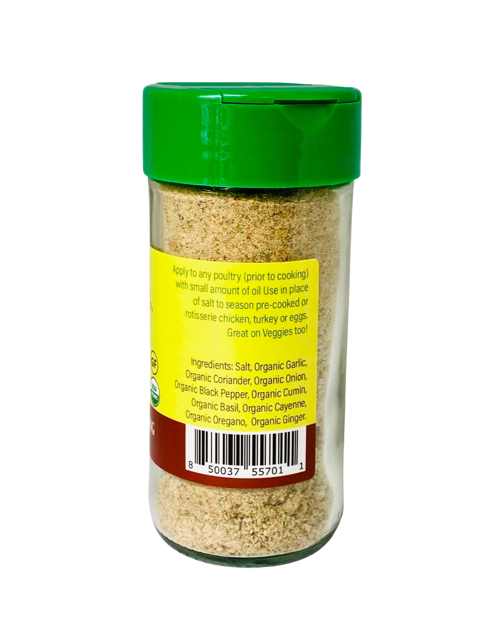 Flavor Seed Flavor Seed Organic Poultry Seasoning, Anything With Wings, Carnivore & Keto Chicken Rub & Wing Dust for Turkey, Quail, Duck. No Sugar, Preservative Free, Certified Organic, Kosher, 2.6 oz Shaker Jar