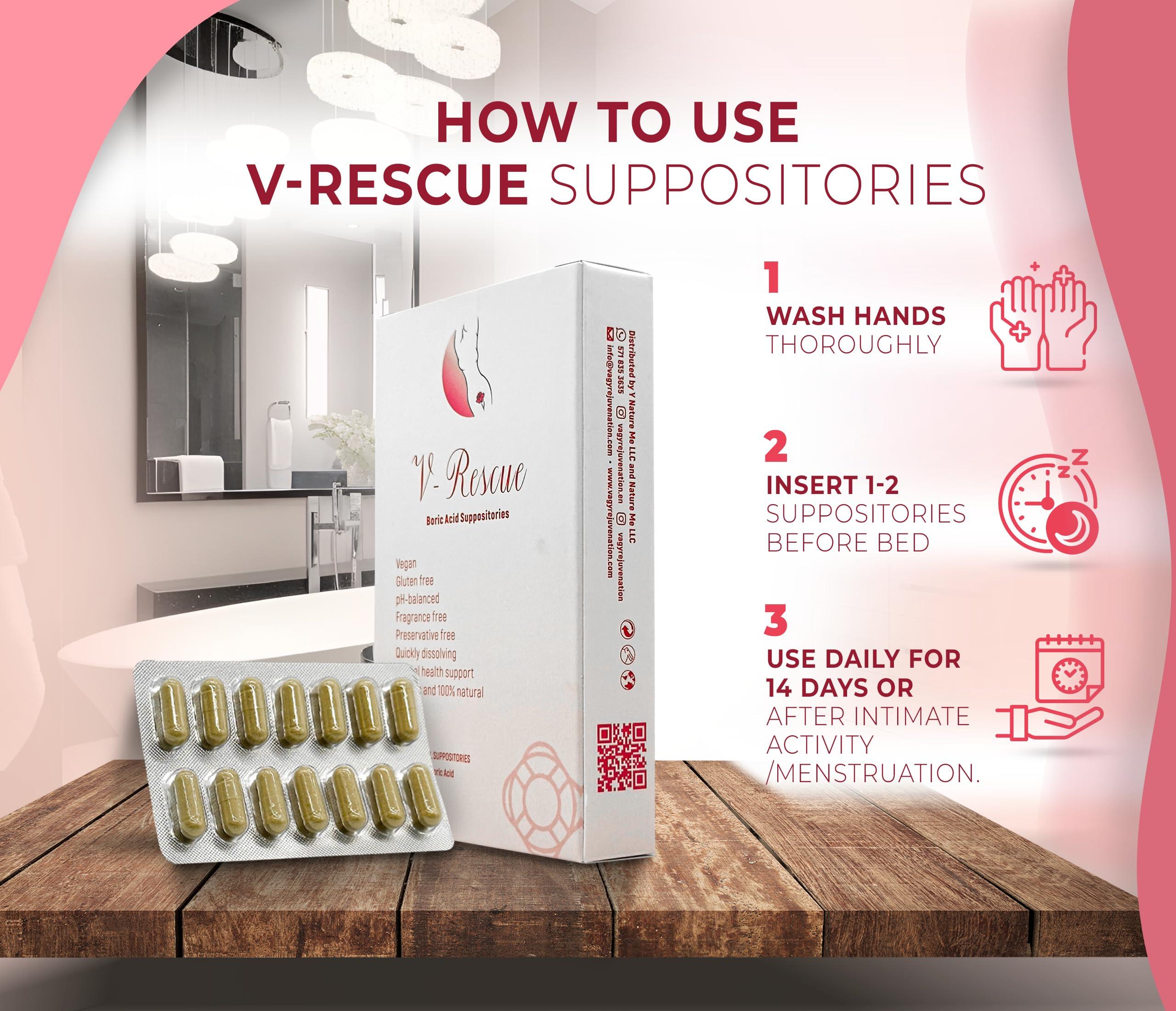 Vagy Rejuvenation Vagy Rejuvenation Biotic Bundle V-Rescue + VagyBiotic Foam Feminine Care Kit with Boric Acid Suppositories & Probiotic Feminine Wash Gentle, pH-Balanced Hygiene