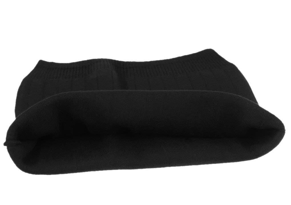 Greenery-GRE Soft Warm Knit Compression Waistband Back Brace Lumbar Support Wrap Slim Waist Trimmer Kidney Binder Belly Stomach Warmer Belt- Help Pain Relief Surgical Recovery (Black, L: for Waistline 35"-42")