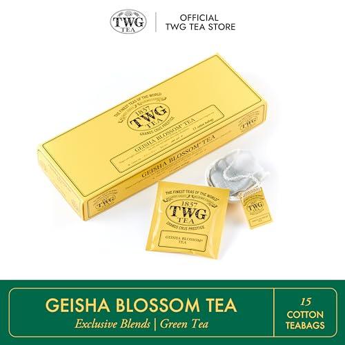 TWG Tea TWG Tea | Geisha Blossom Tea | Green Tea | Passionfruit & Marigold Petals | 15 Hand Sewn Cotton Tea Bags | Gift Set