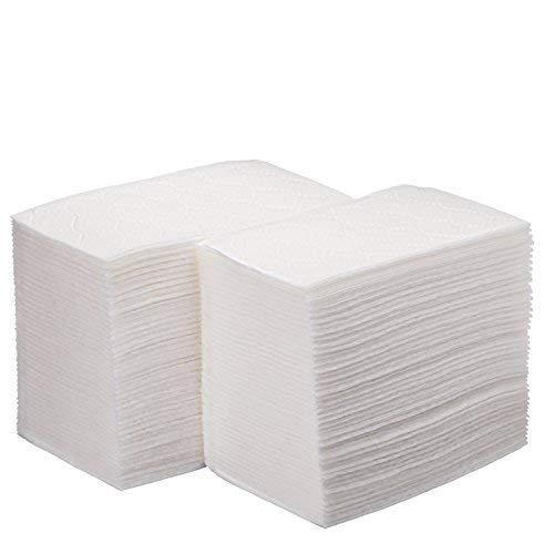 eDayDeal HomeGoods 100 Count White Luxury Linen-Feel Paper Towels, Soft And Absorbent Cloth-Like Disposable Napkins For Bathroom, Kitchen, Weddings, Parties, Dinners Or Events  Disposal Hand Towels