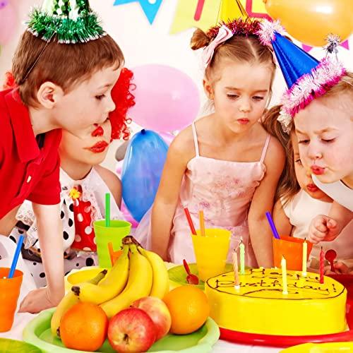 SONGNASS 100PCS Jumbo Smoothie Straws,(0.4\" Diameter X8.3\"Long) Colorful Disposable Plastic Large Wide-mouthed Straw