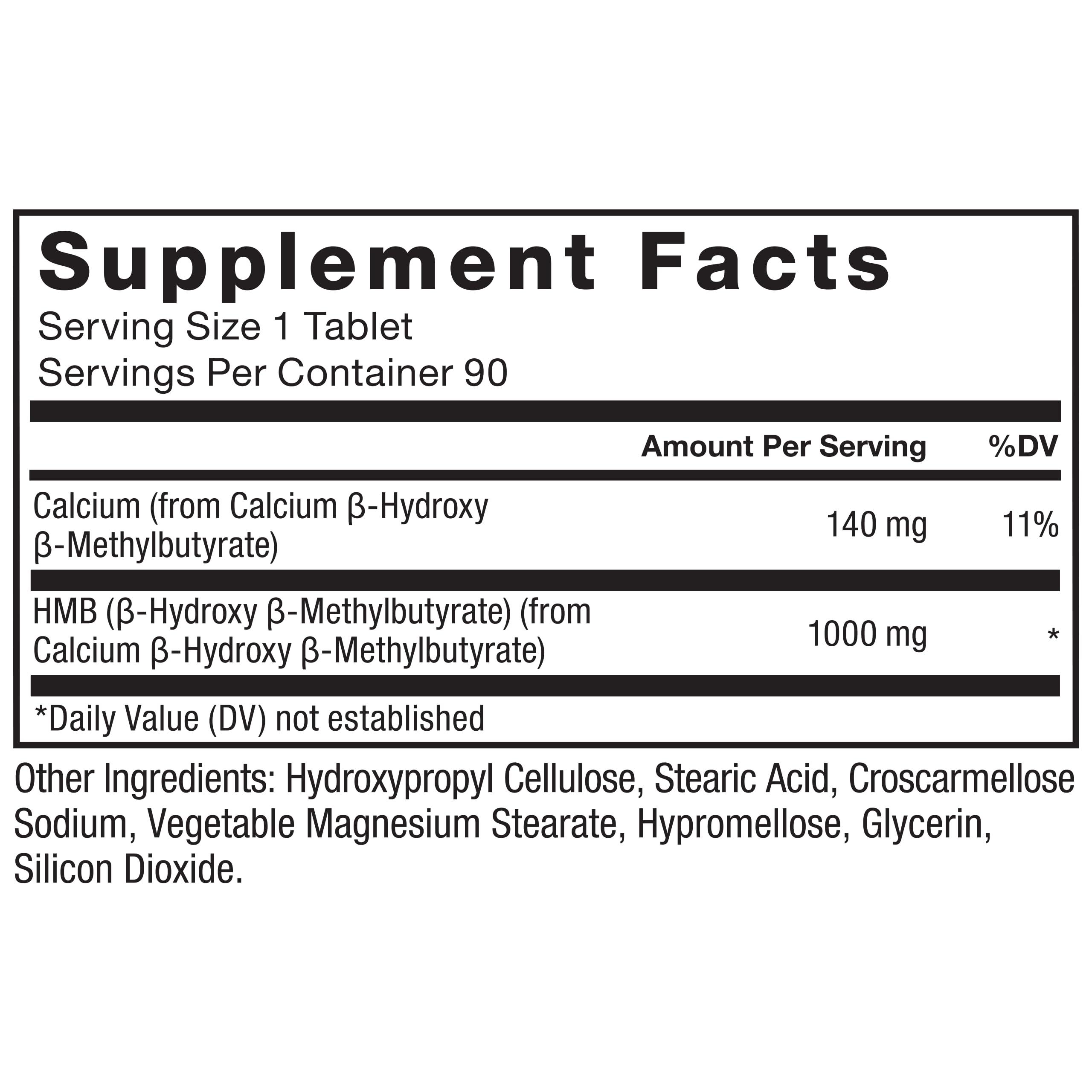 Force Factor FORCE FACTOR HMB Supplement to Preserve Lean Muscle, Support Workout Recovery, and Prevent Muscle Protein Breakdown, Clinical Dose, Premium Quality, Non-GMO, 90 Tablets