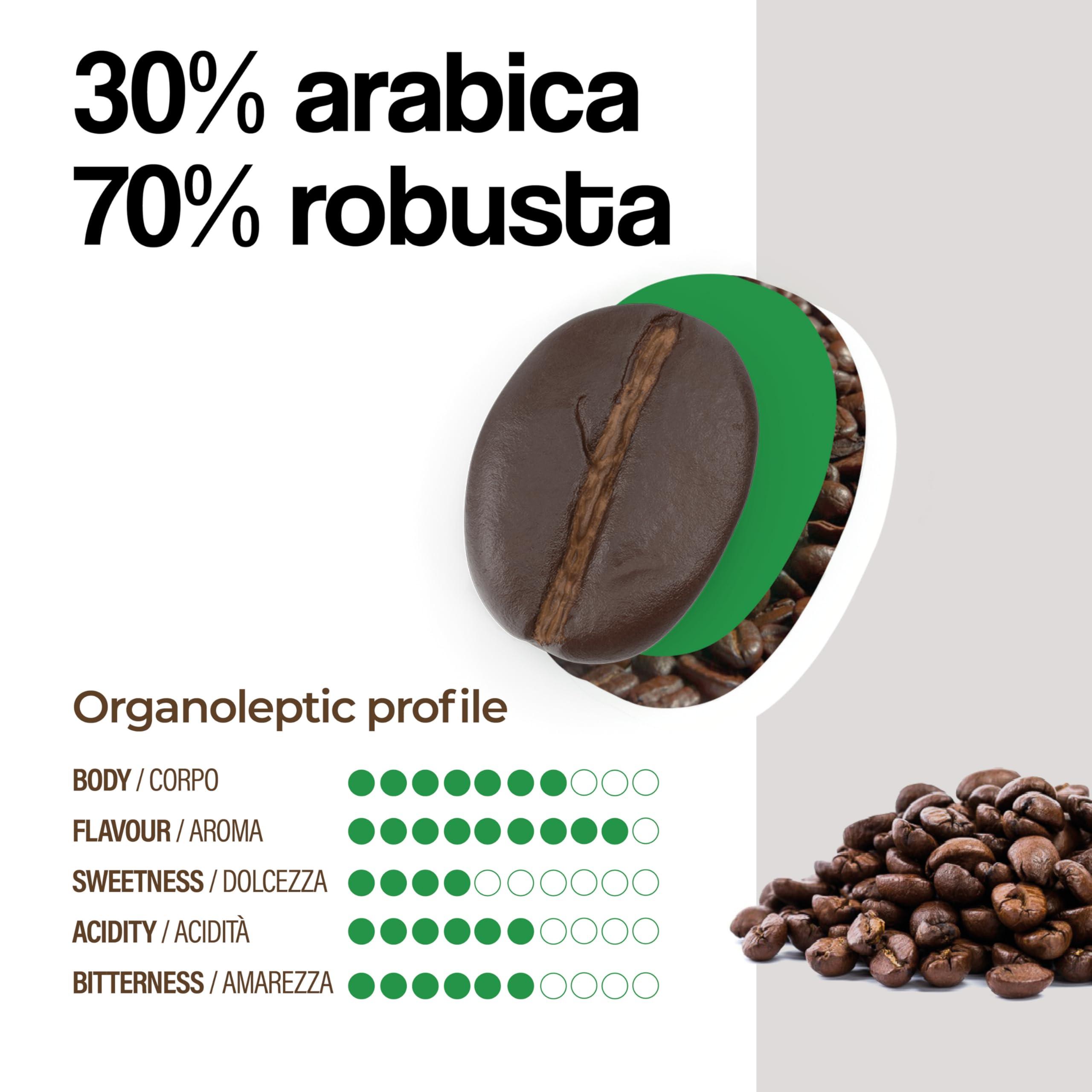 DONGIO CAFFE Dongi Caff Espresso Venezia (decaffeinated), ESE 44mm Pods, Blended and Roasted in Italy 50 Single-Serve Coffee Pods, Med-Dark Roast (Intensity 8/10)