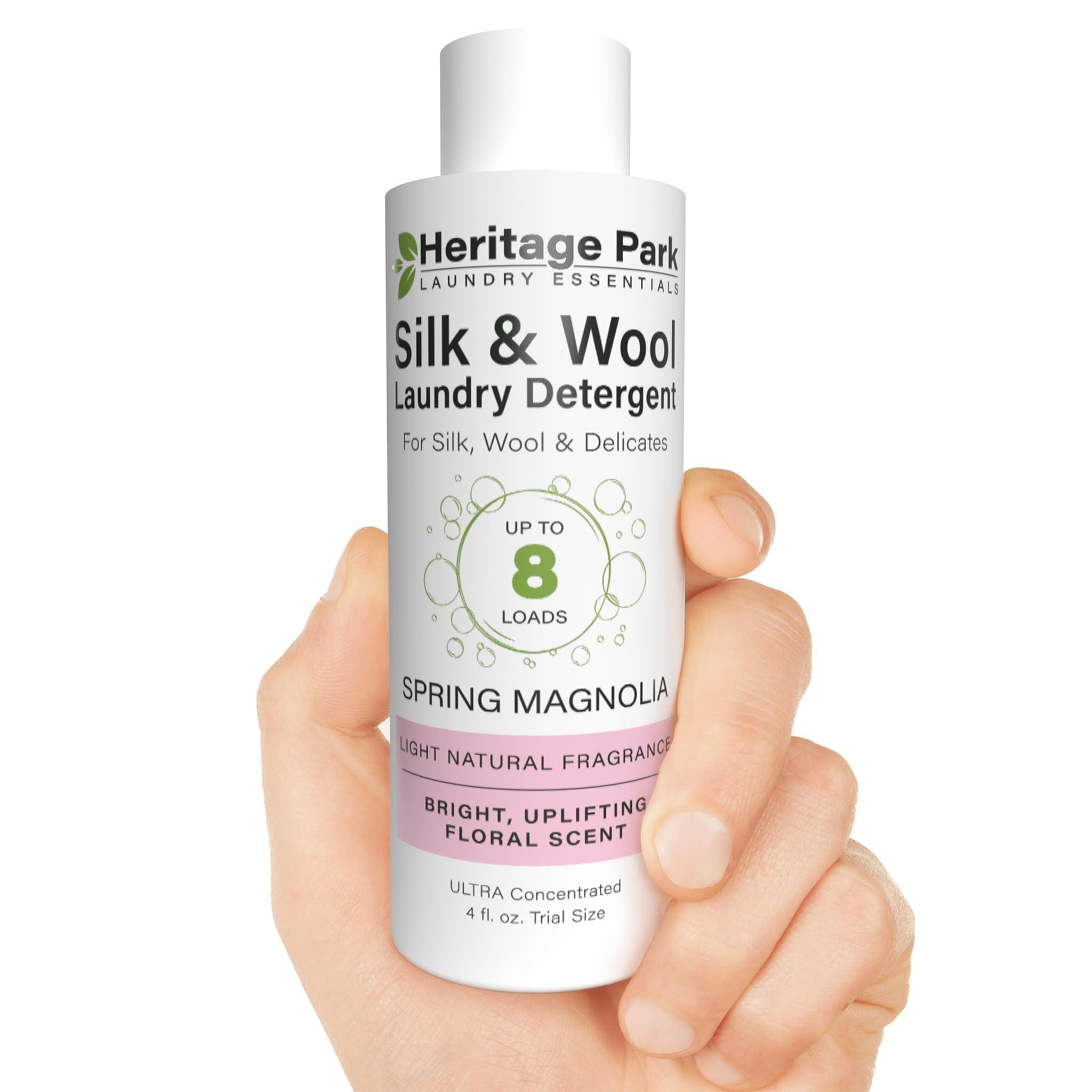 Heritage Park Laundry Essentials Heritage Park Silk & Wool Spring Magnolia Floral Scent, pH-Neutral Laundry Detergent - Enzymes-Free, Ultra Concentrated (4 fl oz Trial Size)