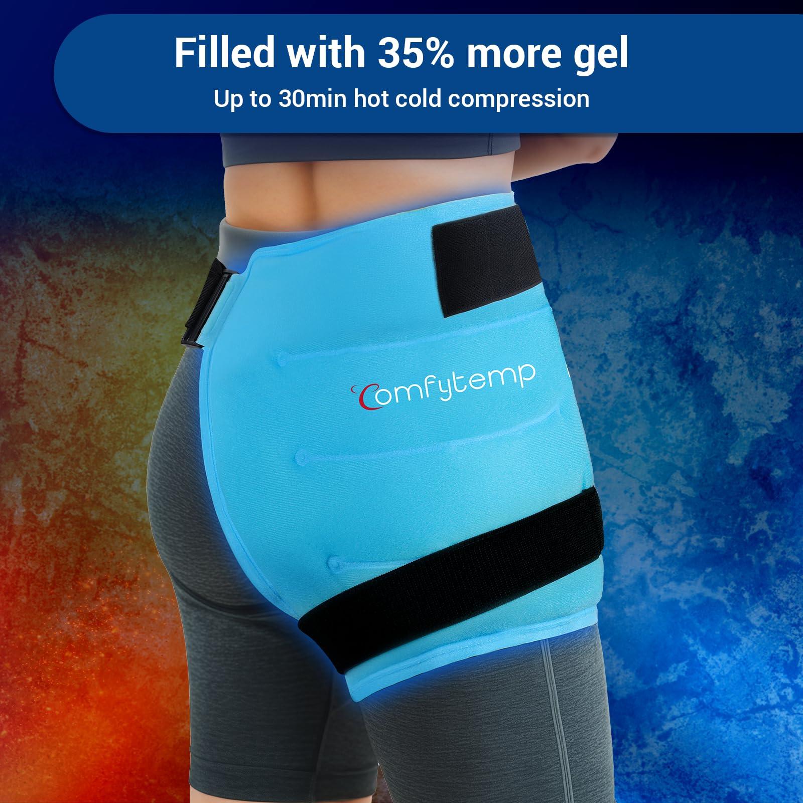 Comfytemp Comfytemp Large Hip Ice Pack Wrap for Sciatica, Hip Replacement, Fracture, Pain Relief, FSA HSA Eligible, Reusable Gel Ice Pack for Injuries, Cold Compression Physical Therapy Recovery Gifts(M/L)