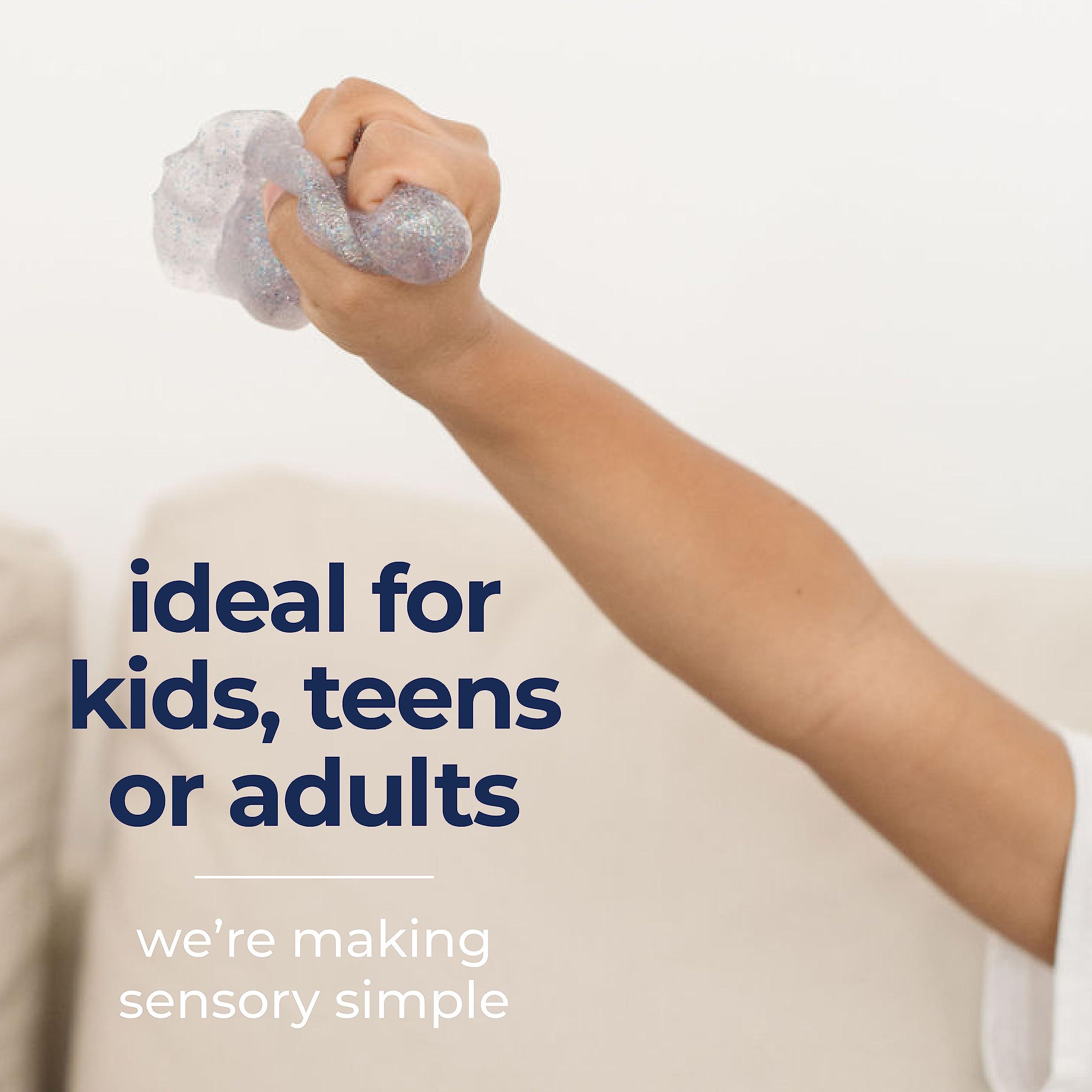 Sensory Basics Sensory Basics Shimmer Putty - Therapy Putty for Kids - Sensory Putty Slime - Clear Calming Putty with Sparkles - Sensory Putty for Kids with Tin - 3 oz