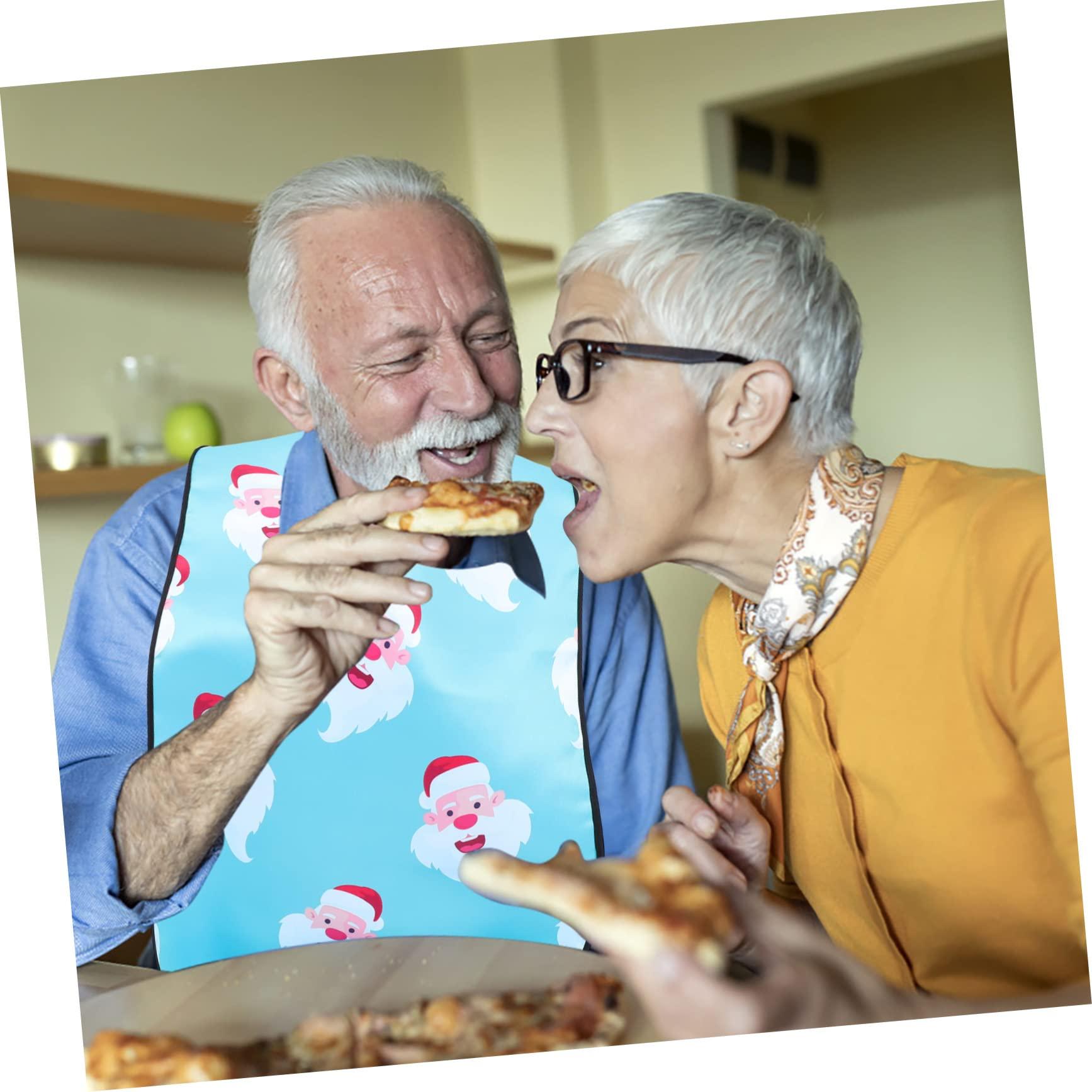 Healeved Healeved 2 Pcs Elderly Bib Men and Women Bib Silicone Bibs for Babies Dinner Bibs Adult Bibs for Women Mens Aprons Practical Eating Bib Senior Bibs Miss Clothing Polyester Water Proof